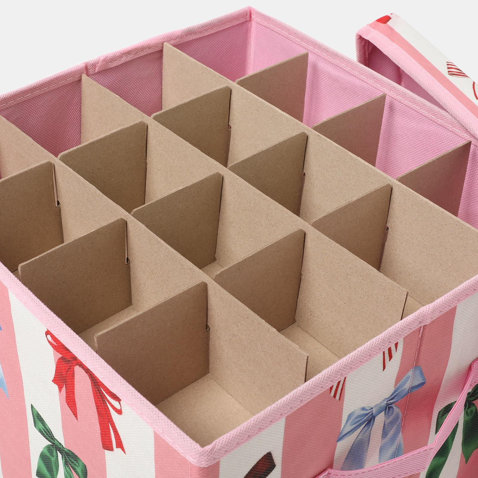 OHS Christmas Bauble Storage Box Festive Decoration Organiser Cube 64 Slots