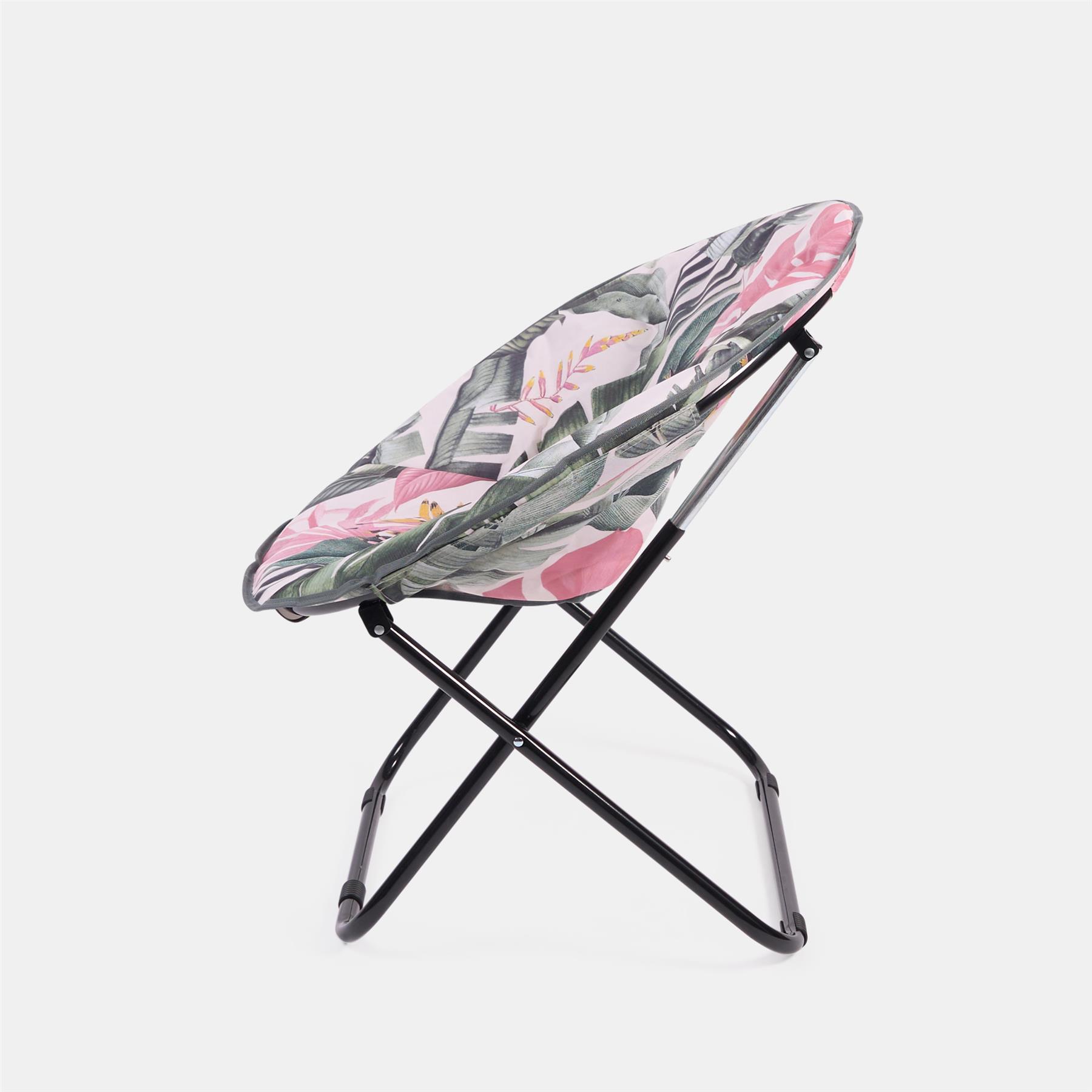 OHS Moon Camping Chair Round Folding Outdoor Garden Portable Seat