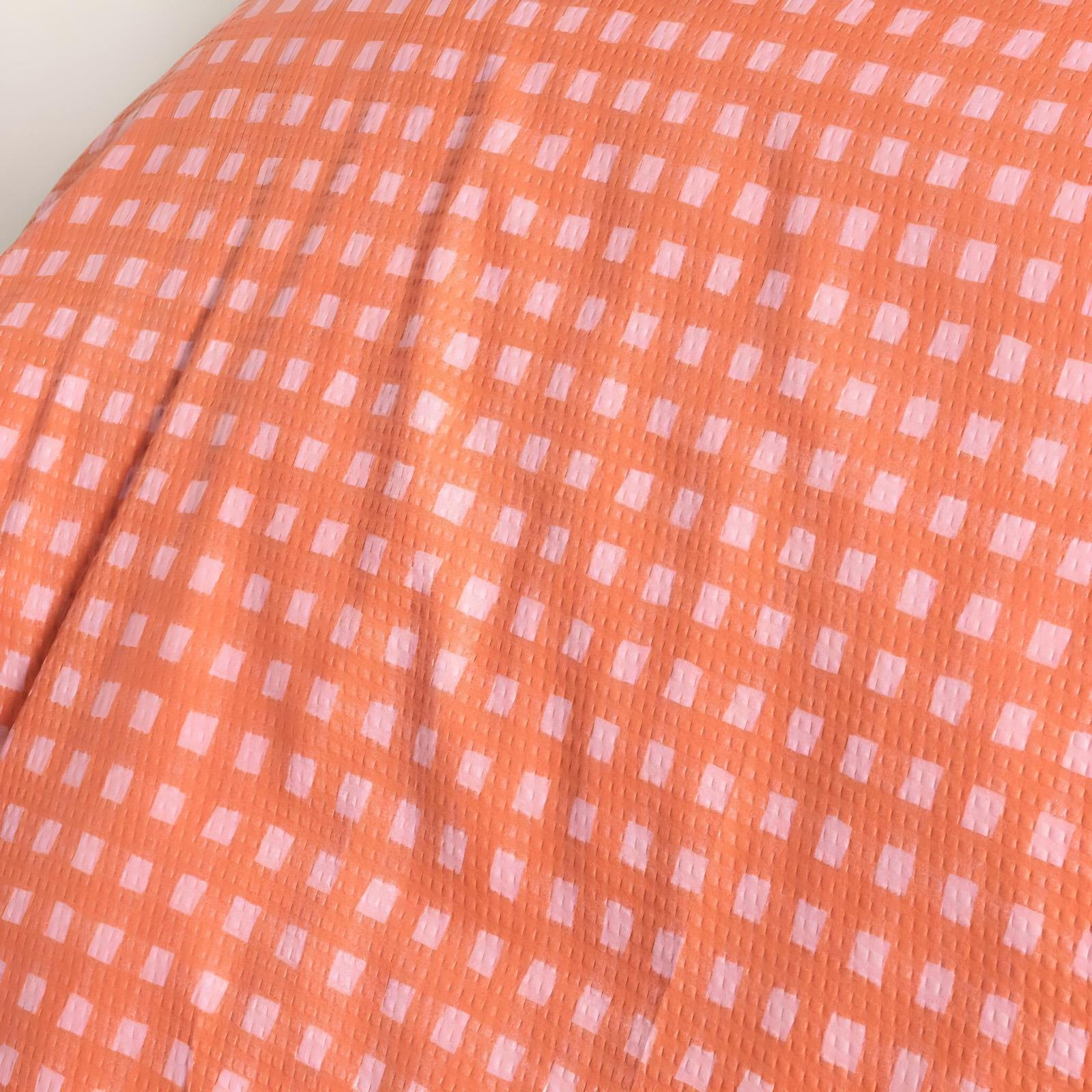 OHS Gingham Embossed Bedding Set Microfibre Duvet Cover with Pillowcase