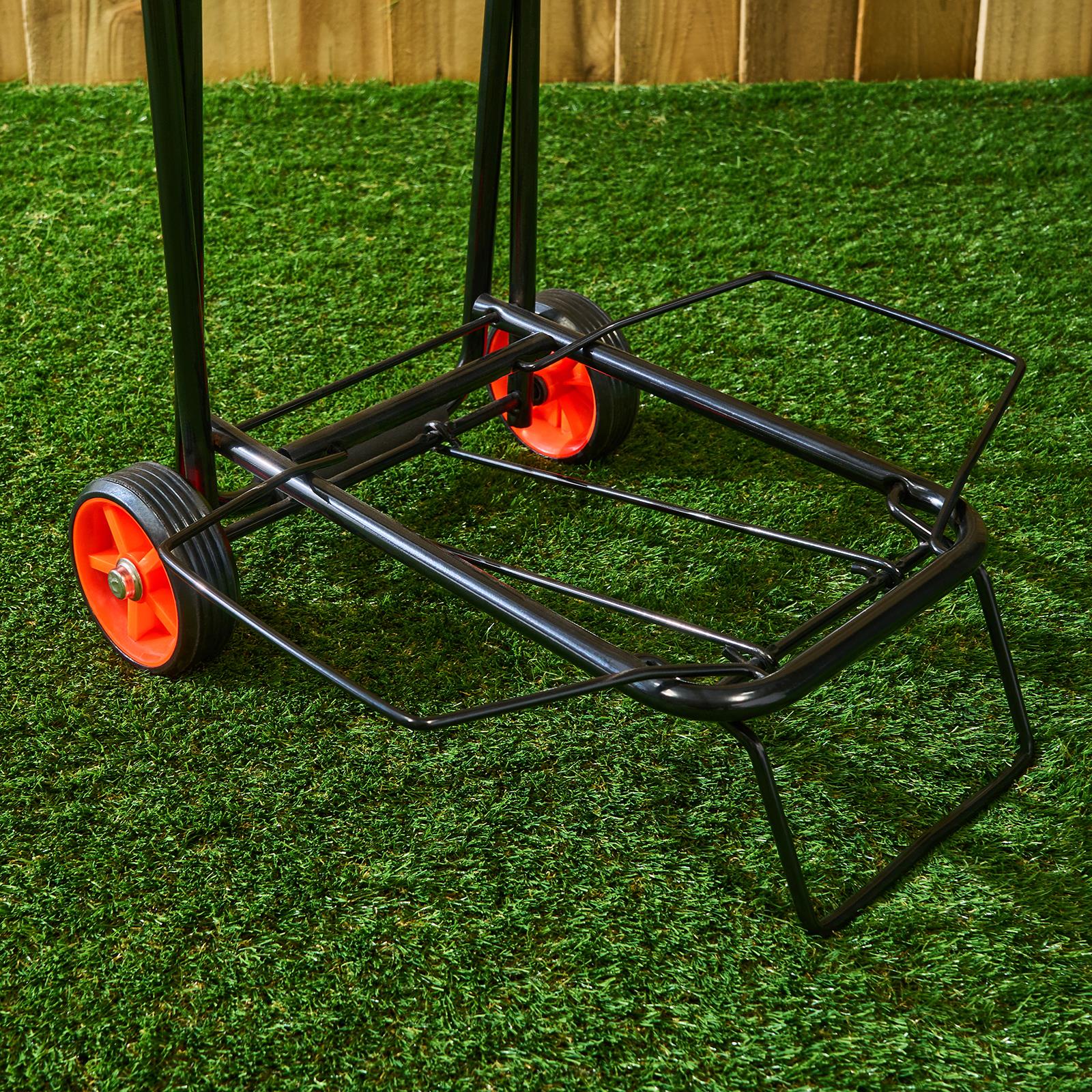 OHS Folding Trolley Heavy Duty Metal Hand Truck Portable Camping Shopping Cart