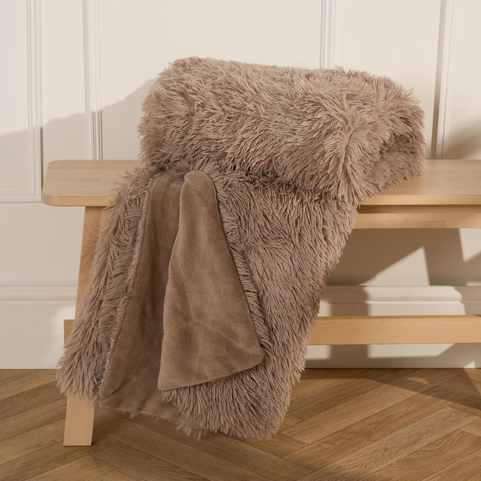 OHS Ultra Soft Fluffy Fleece Throw Luxurious Bed Couch Blanket