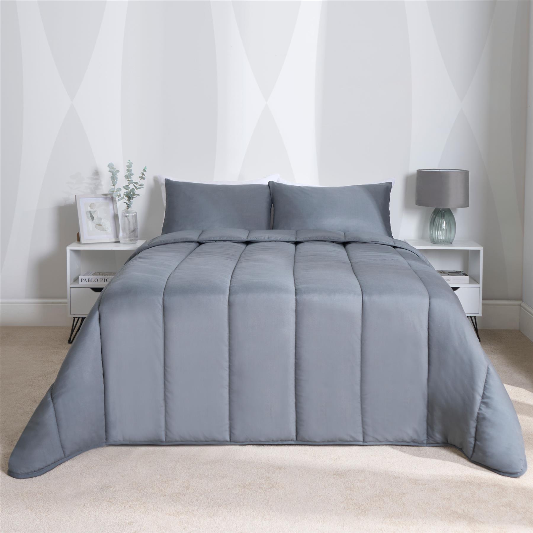 OHS Coverless 10.5 TOG Soft Duvet Pillowcase Quilted Bedding Set Single Double - Picture 49 of 107