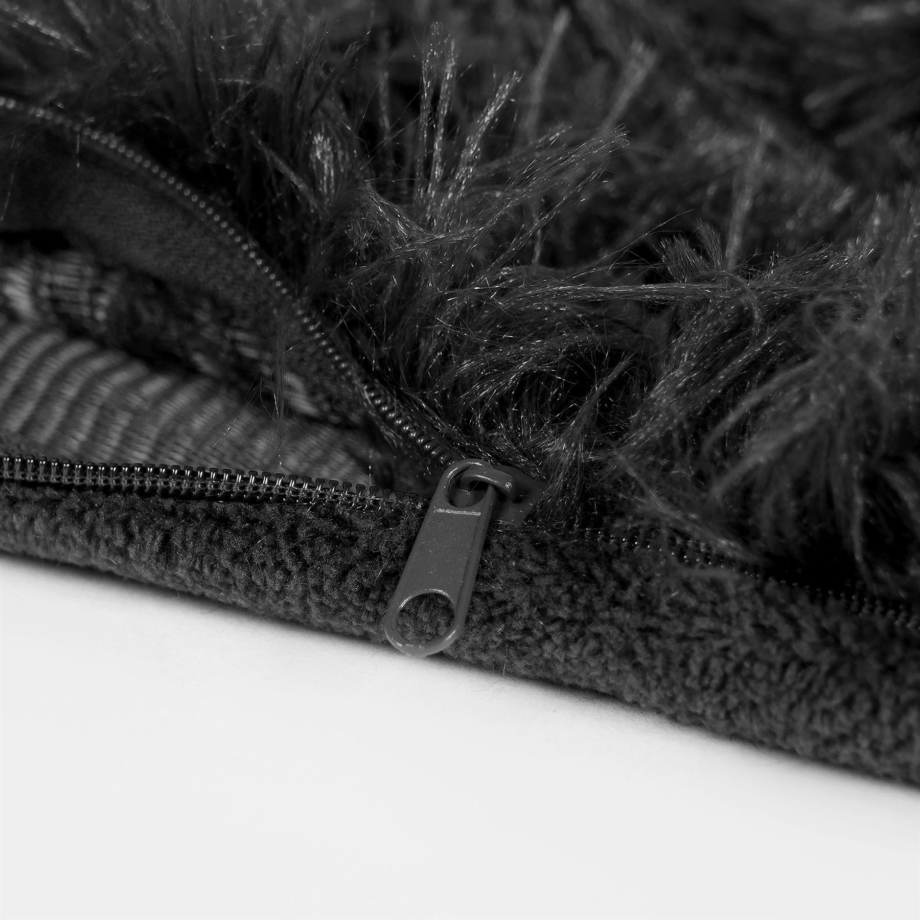 Sienna Set of 2 Fluffy Cushion Covers Shaggy Set Scatter Sofa 18