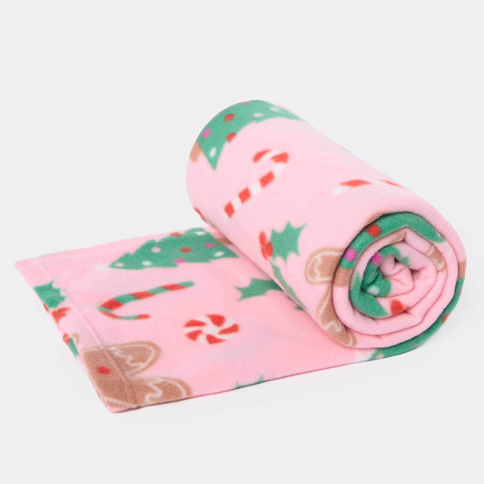 OHS Xmas Throw Blanket Gingerbread Man Soft Warm Travel Foldable Blanket