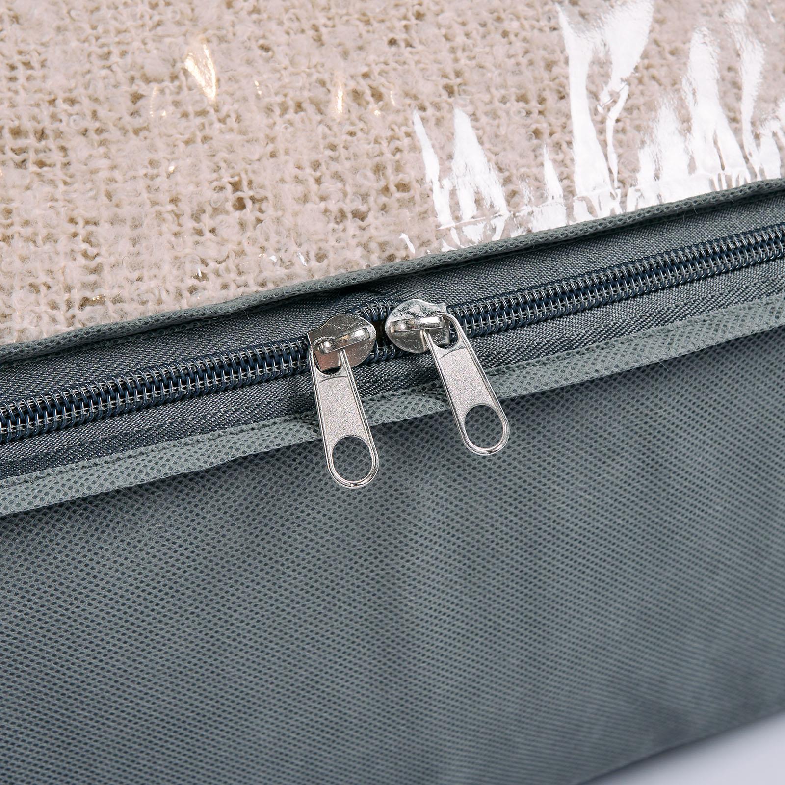 Large Underbed Storage Bags 2 Pack Clothes Shoes Organiser Folding Zipped Cube