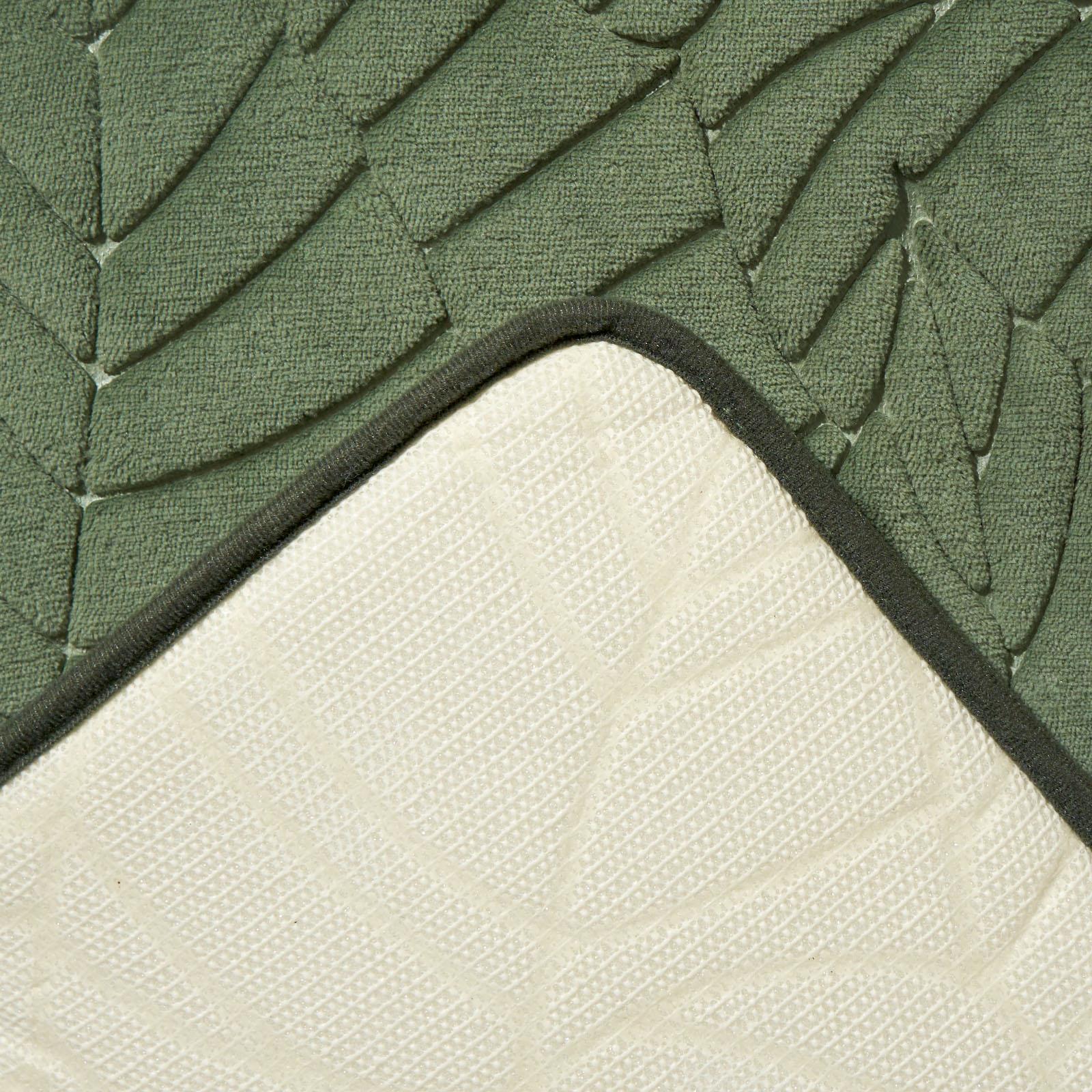 Leaf Bath Mat Bathroom Shower Non-Slip Toilet Memory Foam Thick Absorbent Rug