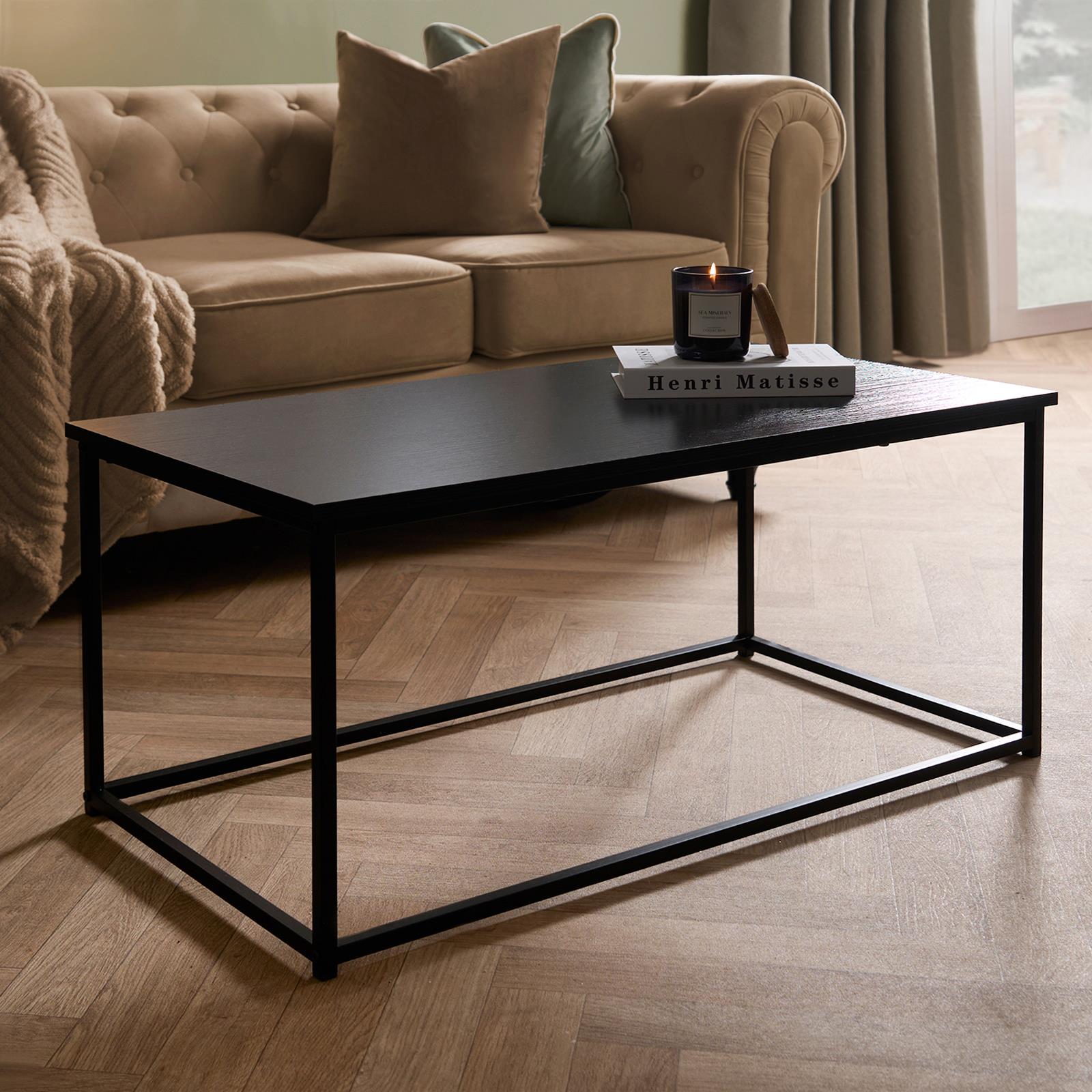 Coffee Table Marble Bedside End Living Room Modern Office Metal Frame Home Decor - Picture 2 of 28