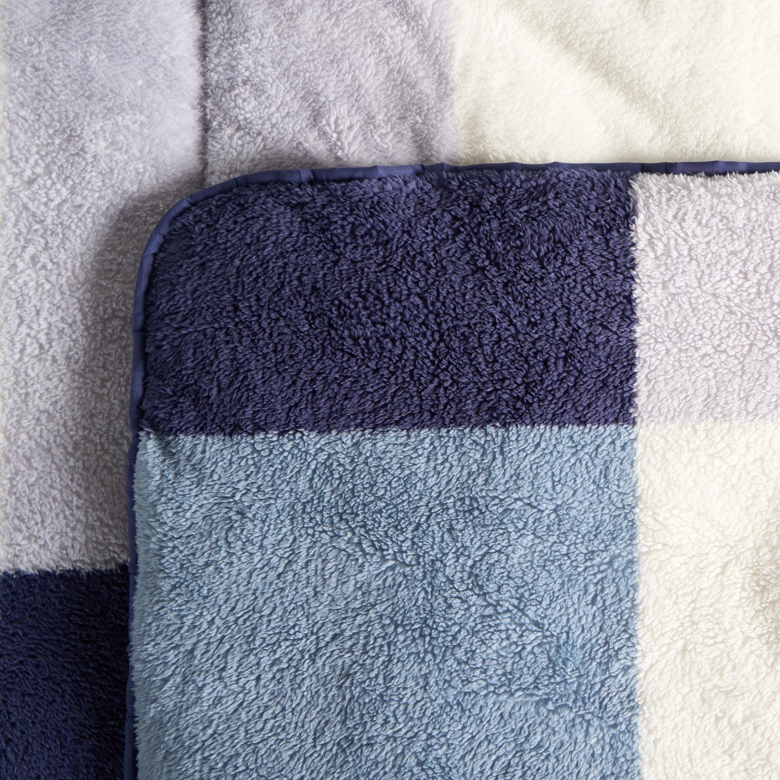 Check Coverless Duvet Pillowcase Bedding Set Teddy Fleece Gingham Quilt 10.5 TOG - Picture 9 of 9
