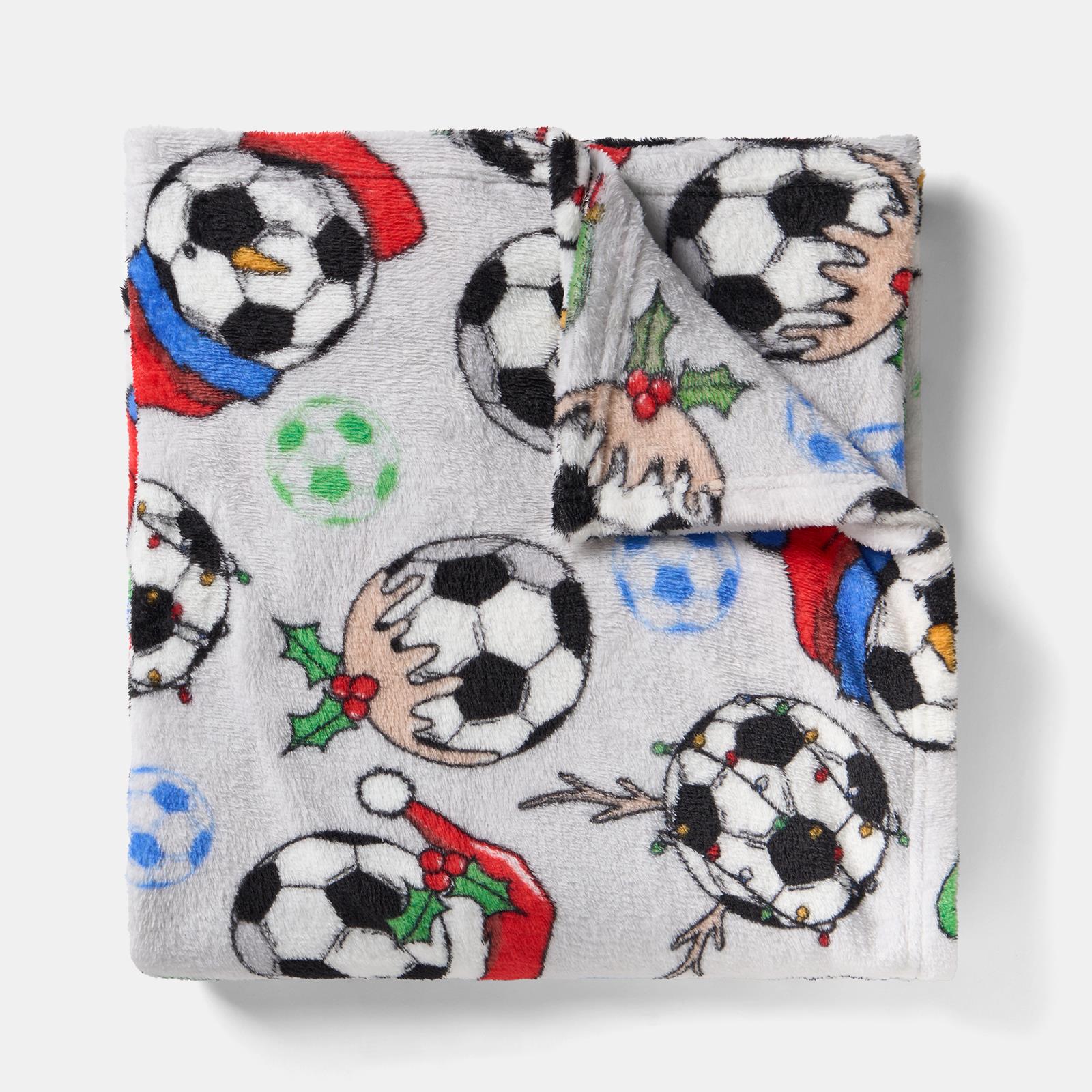 OHS Xmas Flannel Throw Kids Soft Fleece Travel Blanket Winter Thermal Bedspread