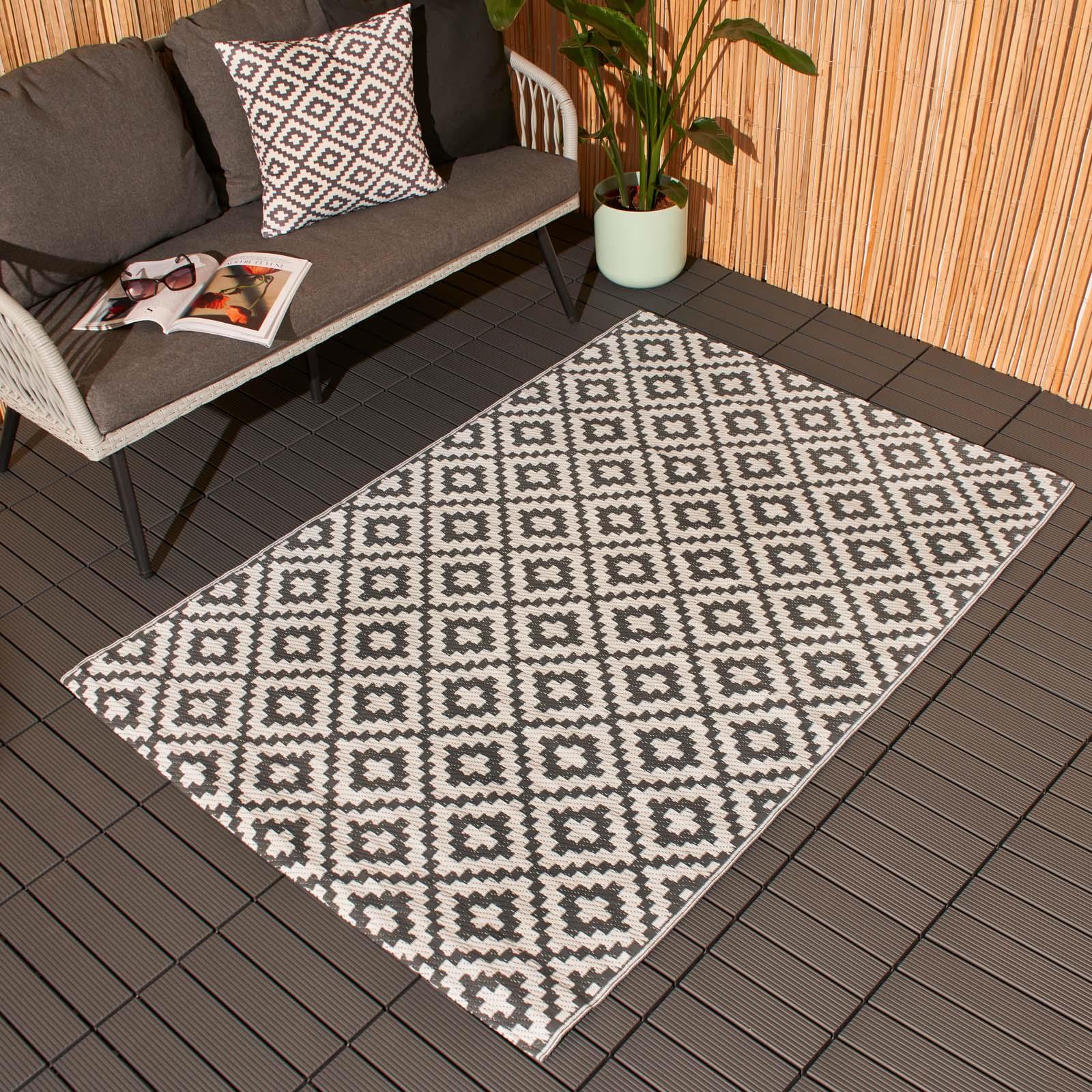 Outdoor Rug Garden Geometric Large Waterproof Patio Area Non Slip Deck Floor Mat