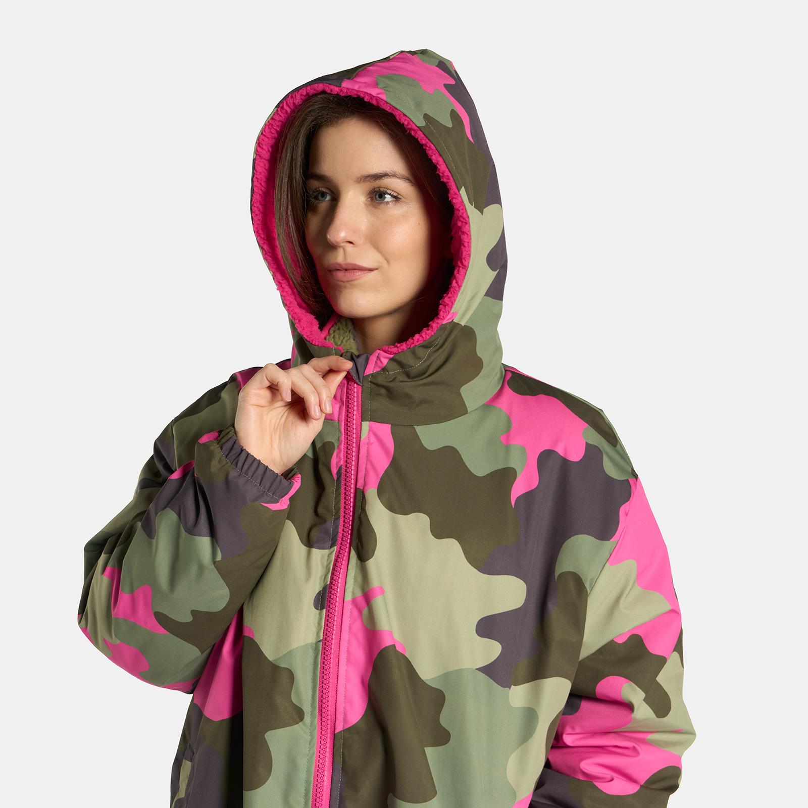 OHS Drying Changing Robe Sherpa Lined Water Resistant Oversize Coat Adults Kids