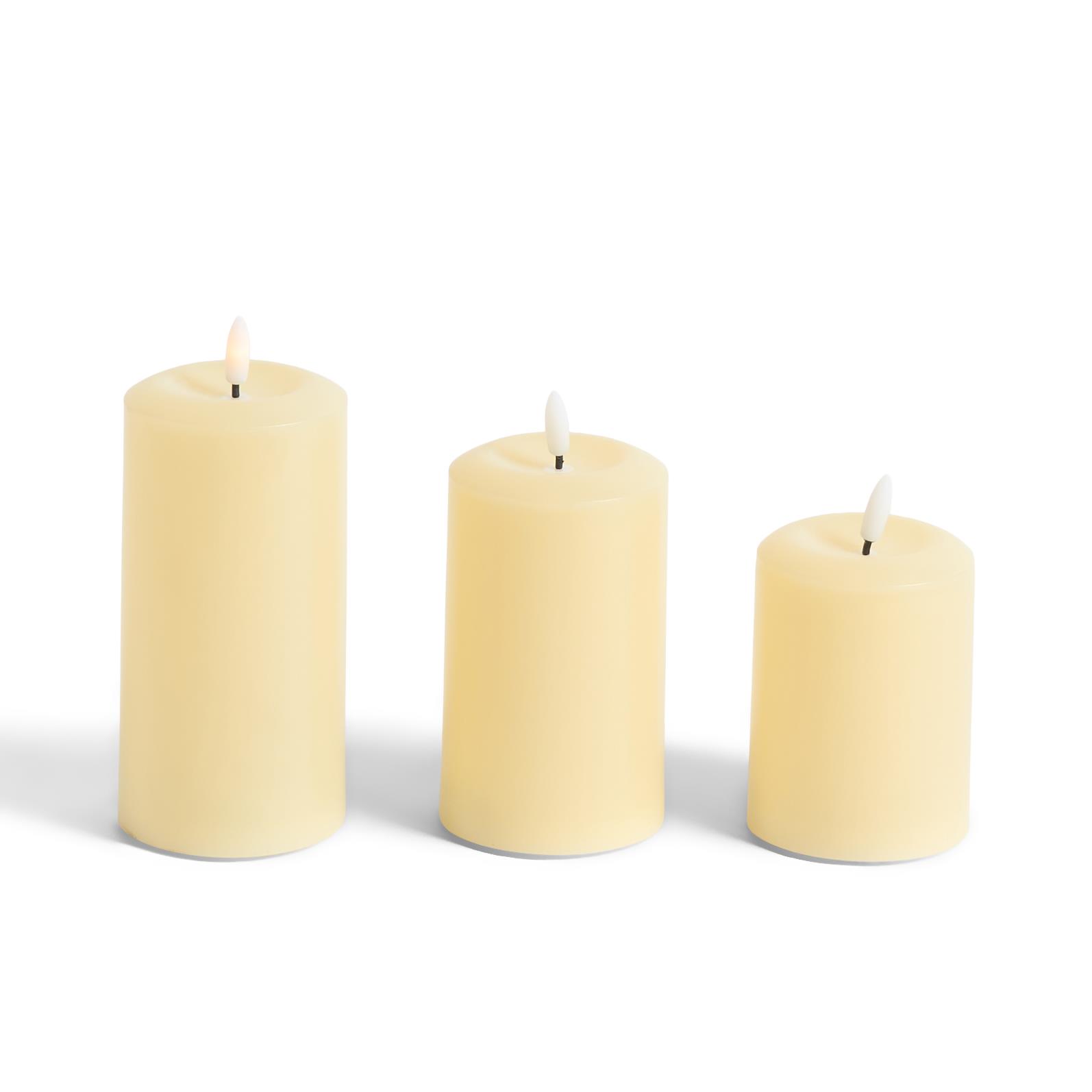 OHS Flameless LED Candles Set of 3 Christmas Wedding Party Decorative Lights