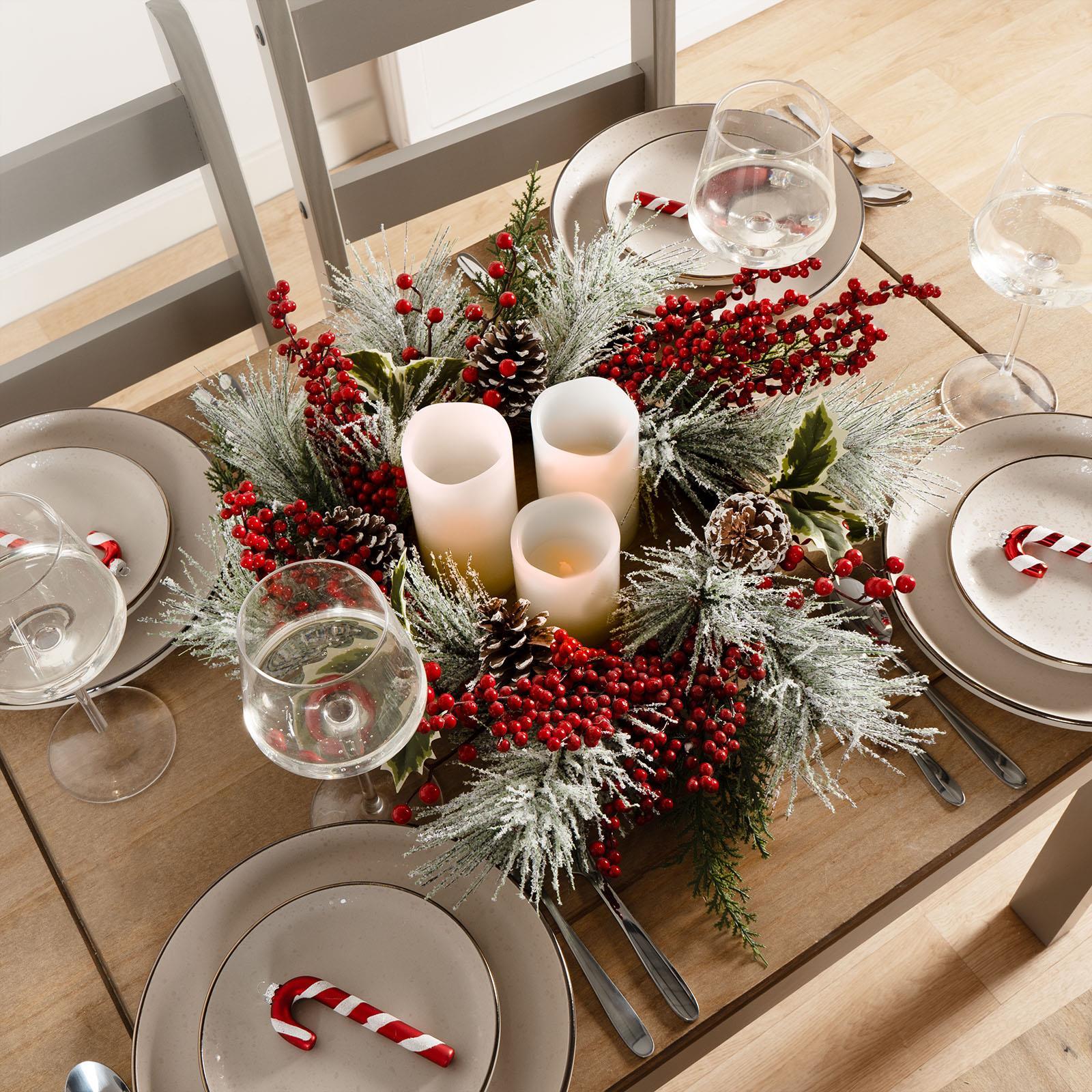 OHS Artificial Xmas Wreath Door Wall Home Party Table Decor Winter Spring