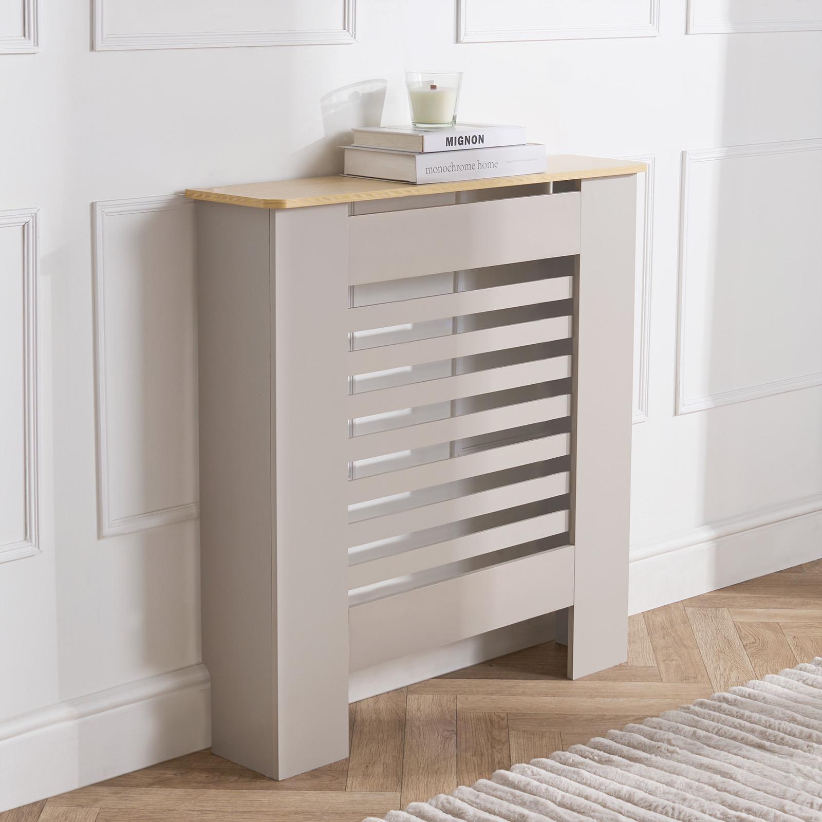 Wooden Radiator Cover Side Board S M L Cabinet Shelf Modern Hallway Furniture - Picture 49 of 55