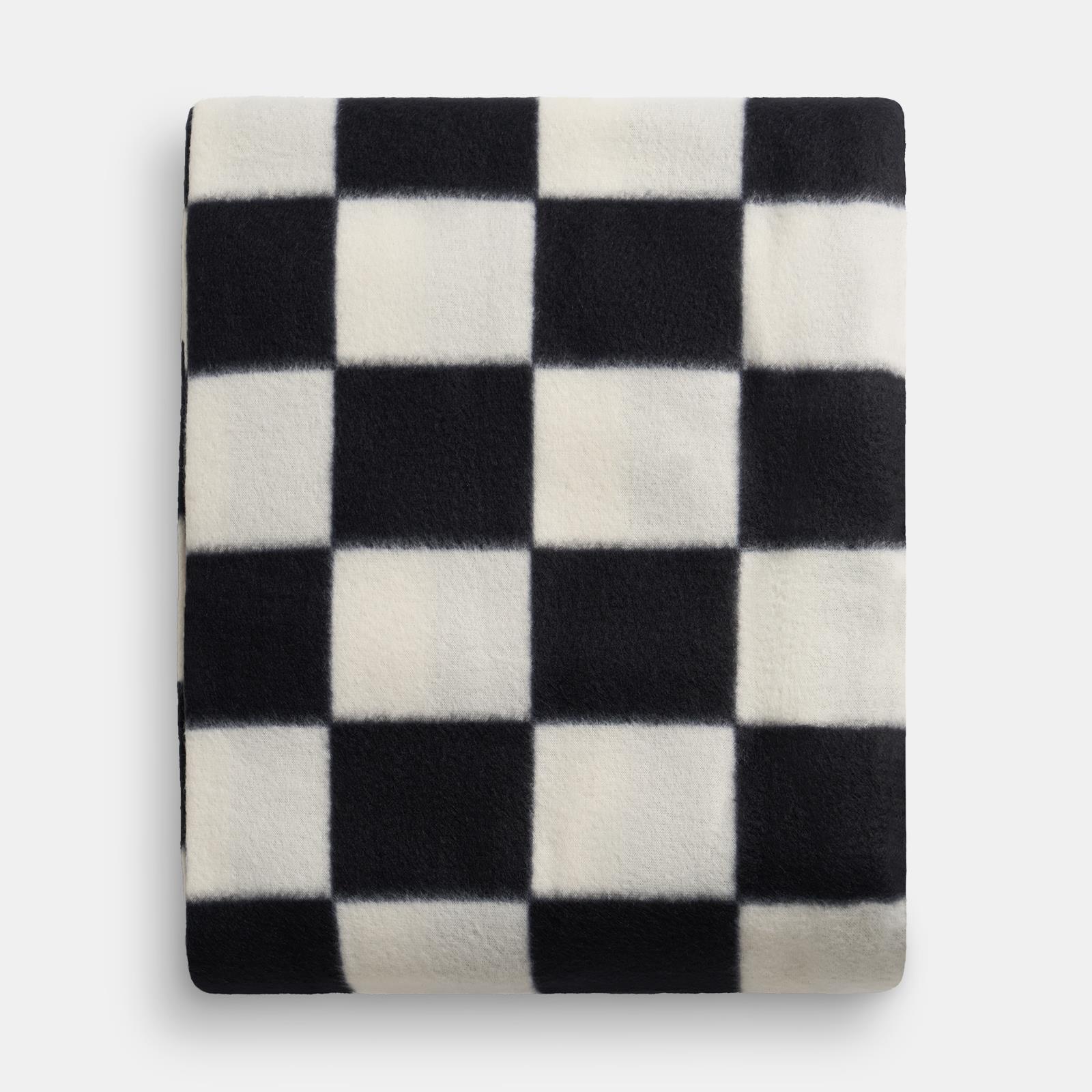 OHS Checkerboard Throw Soft Blanket Polar Fleece Lightweight Bedspread