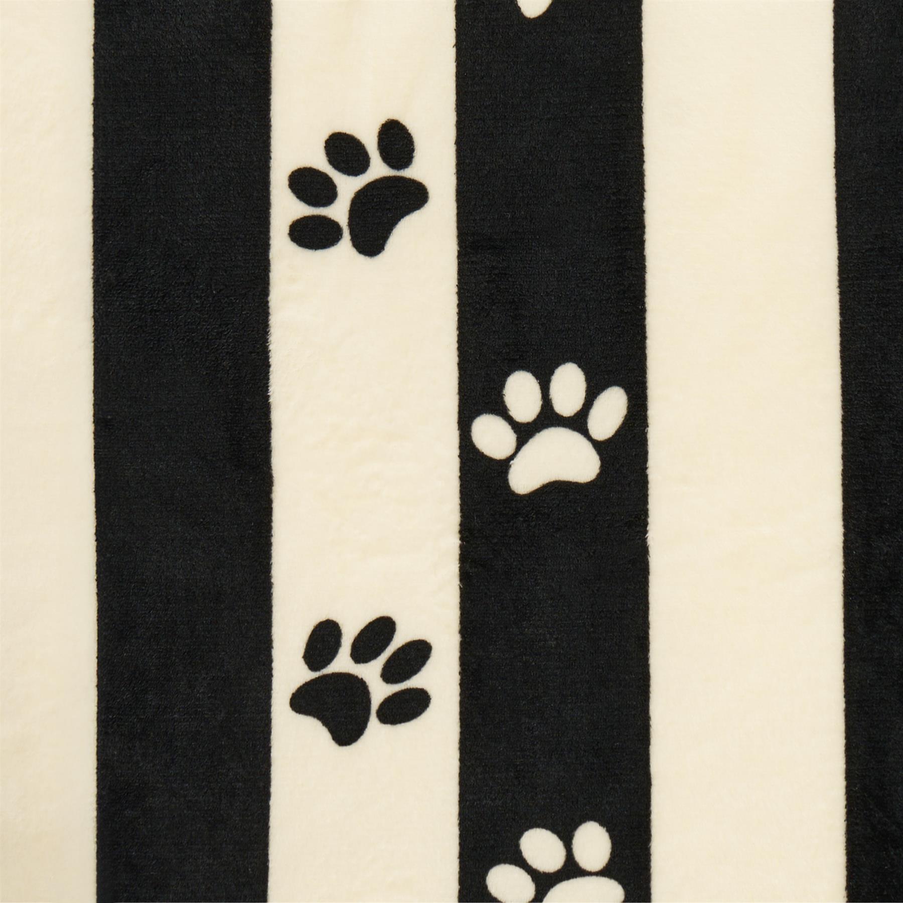 OHS Paw Pet Blanket Reversible Sherpa Fleece Dog Cats Thermal Calming Throw