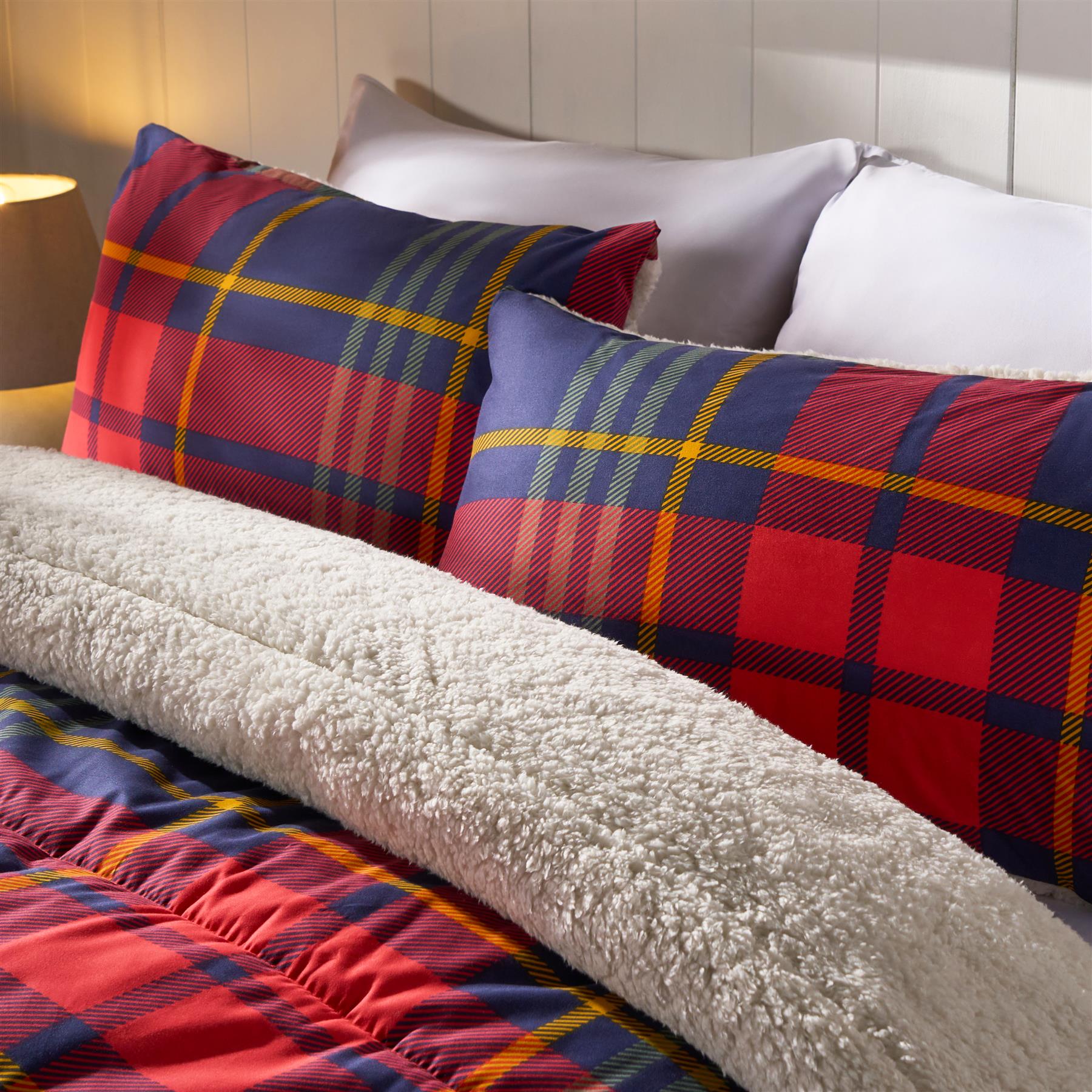 OHS Check Sherpa Reversible Coverless Duvet Thermal Bedding Set