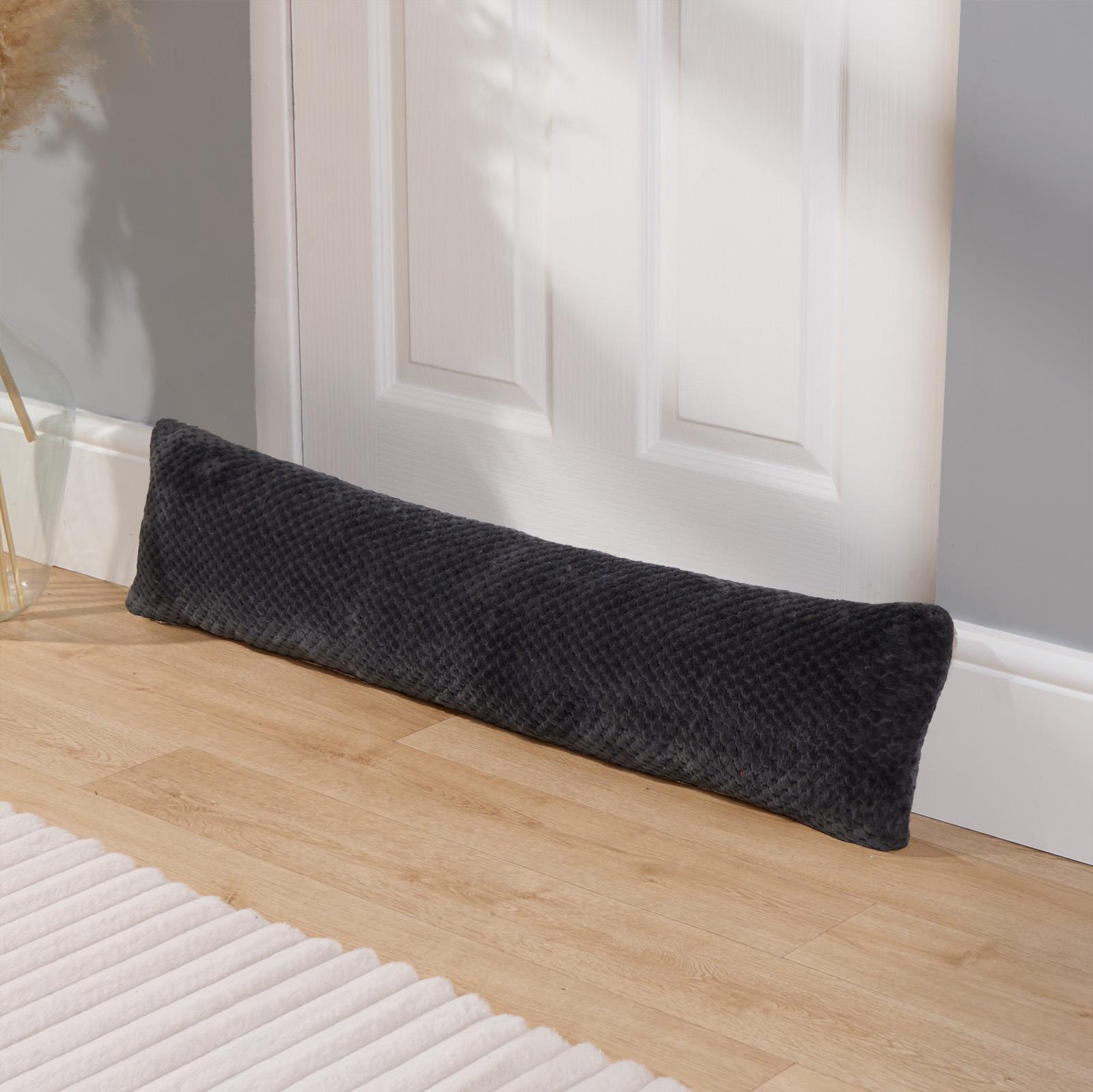 Fabric Door Draught Excluder Weather Seal Waffle Fleece Window Draft Insulation