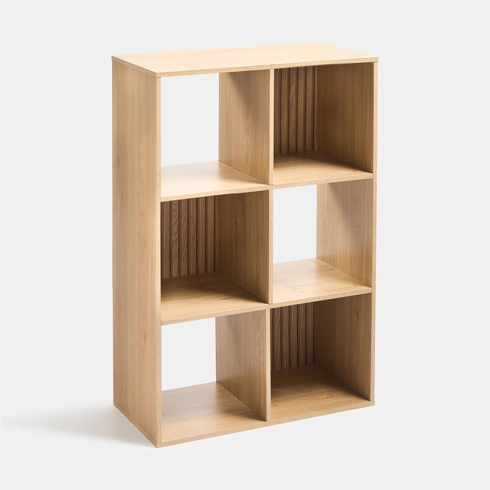 OHS Dallas Cube Storage Wood Effect Bookcase Freestanding Open Shelf Unit