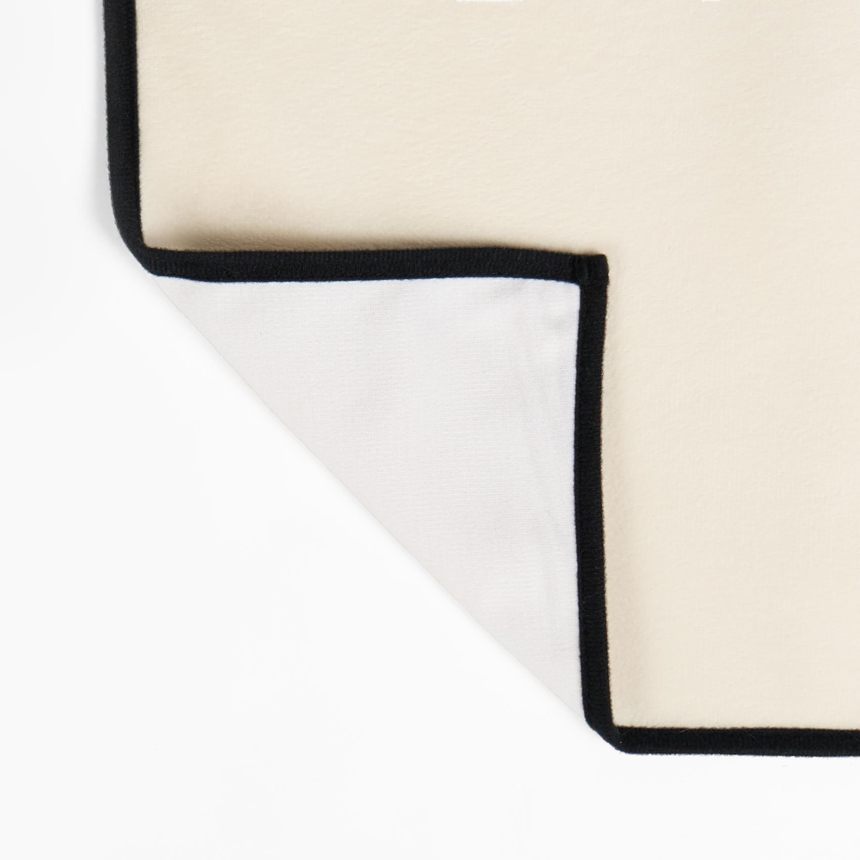 OHS Piped Trim Table Mats Runner Set Matte Velvet Placemats Home Decor