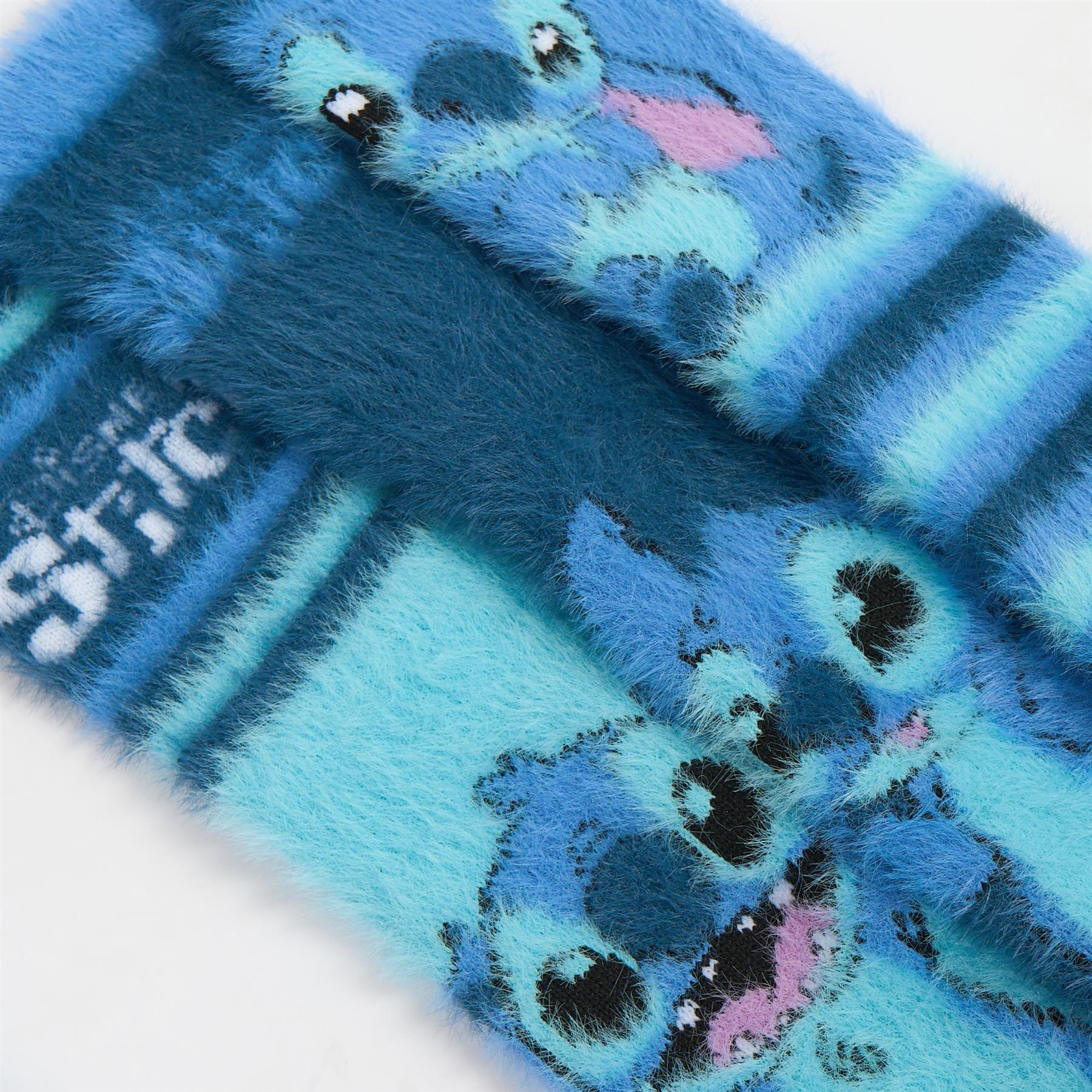 OHS x Stitch Socks 3 Pair Warm Soft Fluffy Fleece Indoor Bed Lounge Sock Slipper