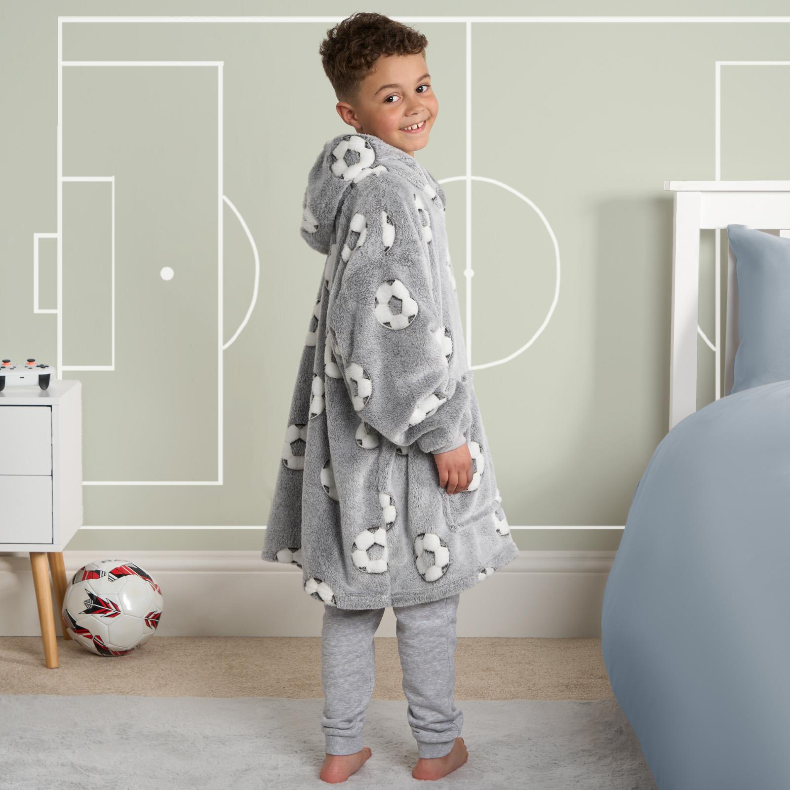 Hoodie Blanket Glow In The Dark Football Sherpa Fleece Oversized Soft Jumper