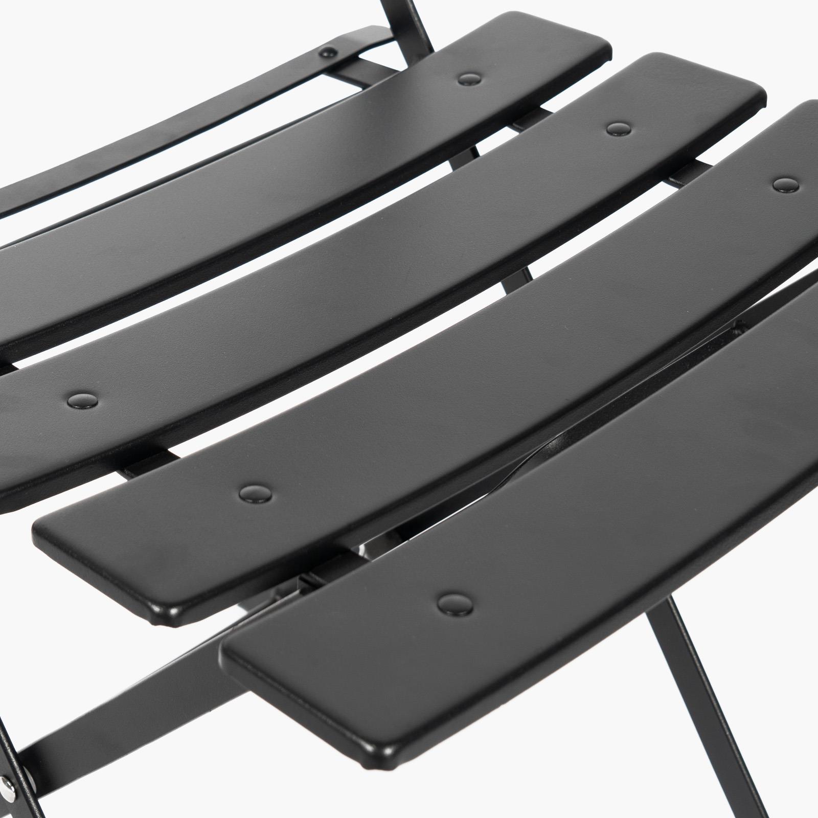 Outdoor Garden Furniture Patio Balcony Bistro Set Metal Table Chair Folding 3 PC - Picture 7 of 31
