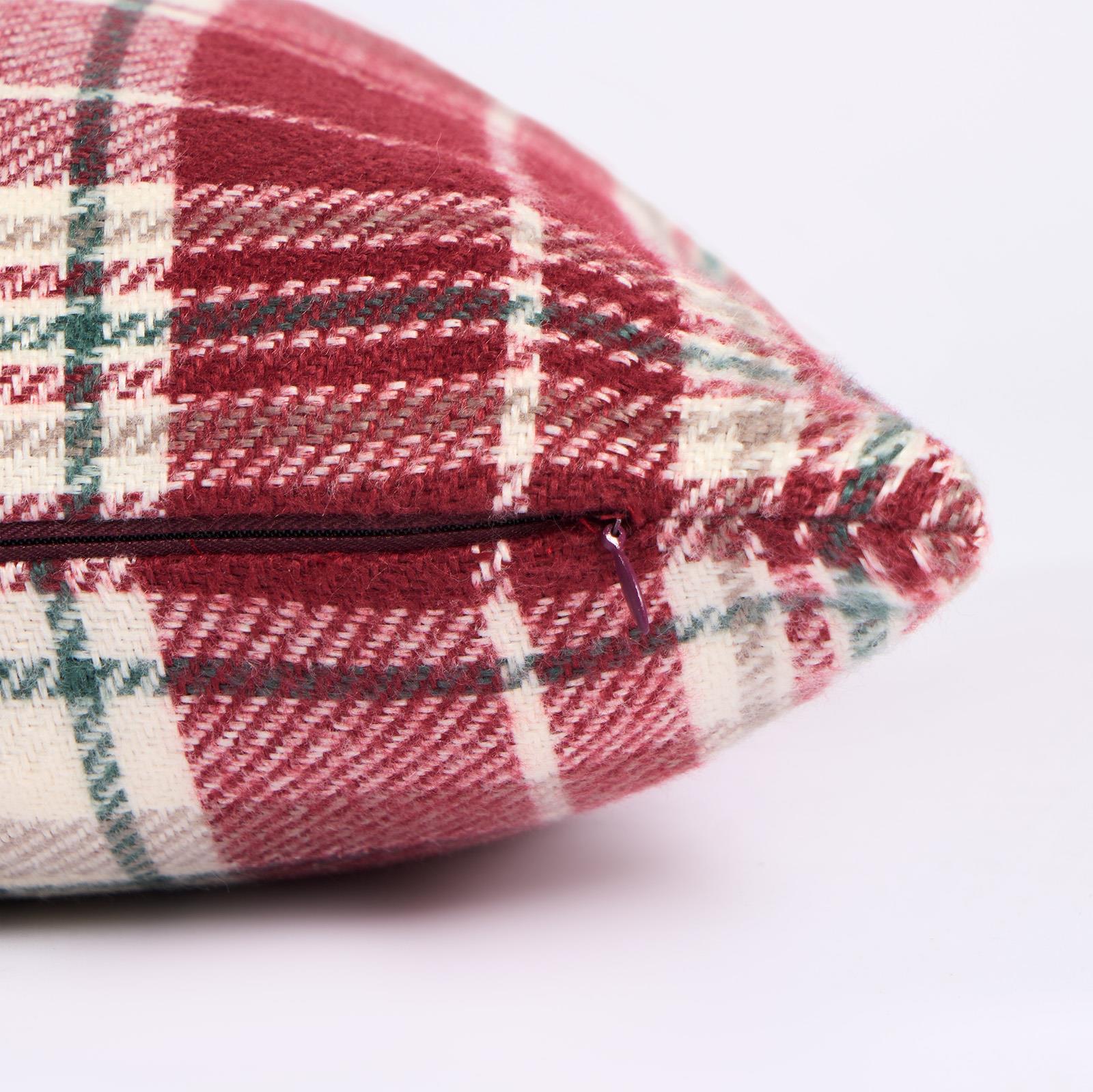 Woven Check Cushion Covers Tartan Pack of 2/4 Filled Case Pad Set 18