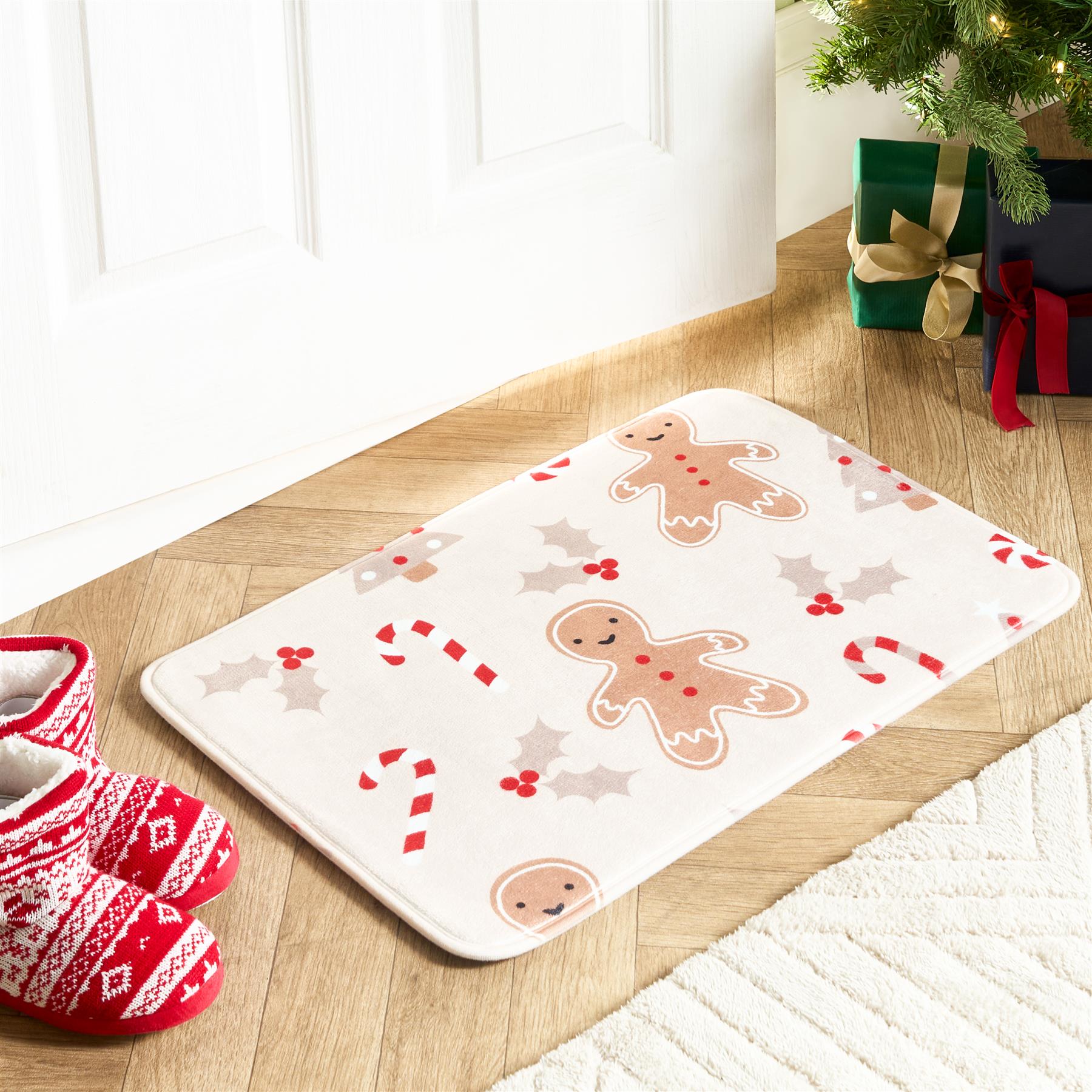 OHS Print Doormat Runner Xmas Festive Decorative Hallway Rug Kitchen Floor Mat