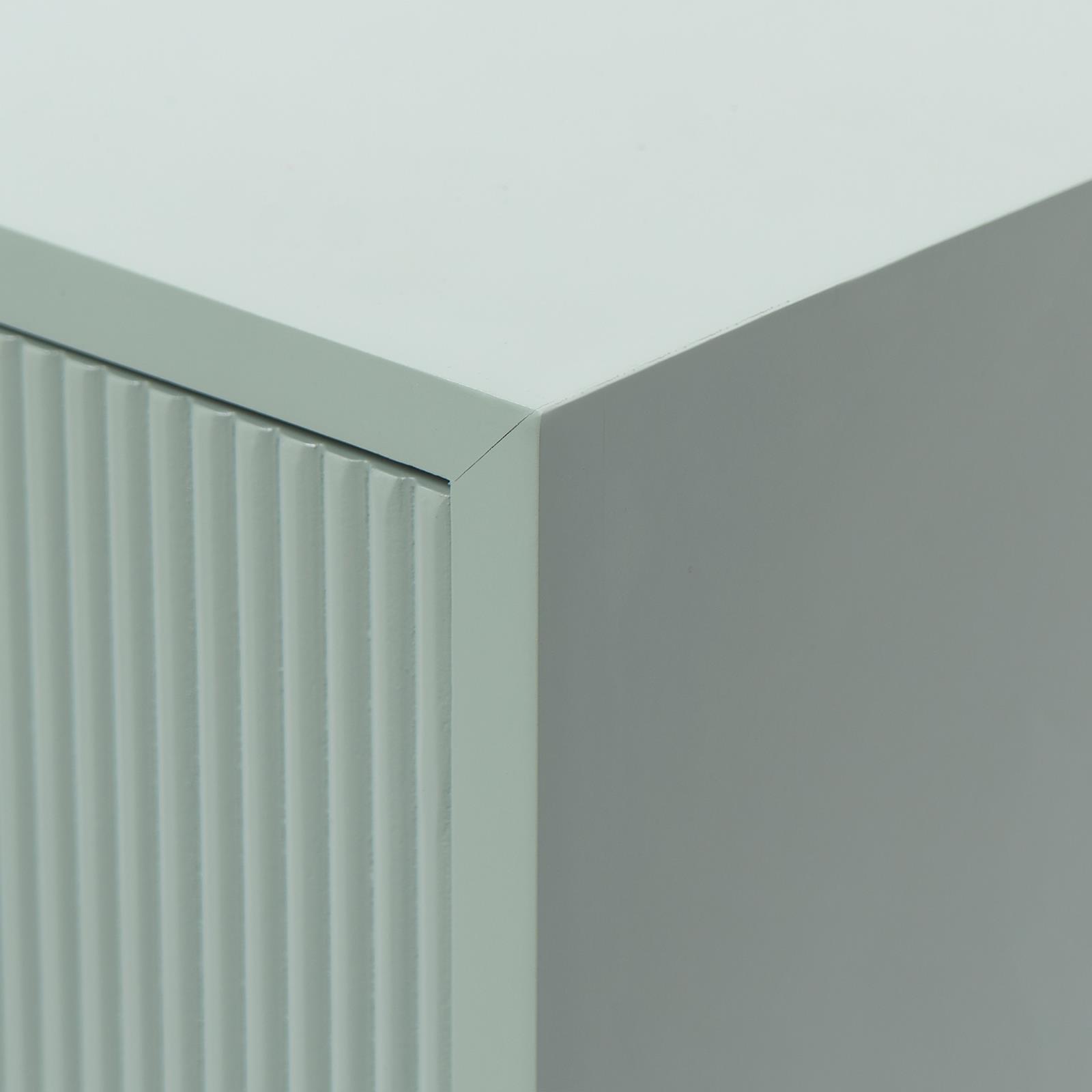 Ribbed Bedside Table Modern Bedroom 3/4 Draw Office Nightstand Living Room Unit - Picture 42 of 71