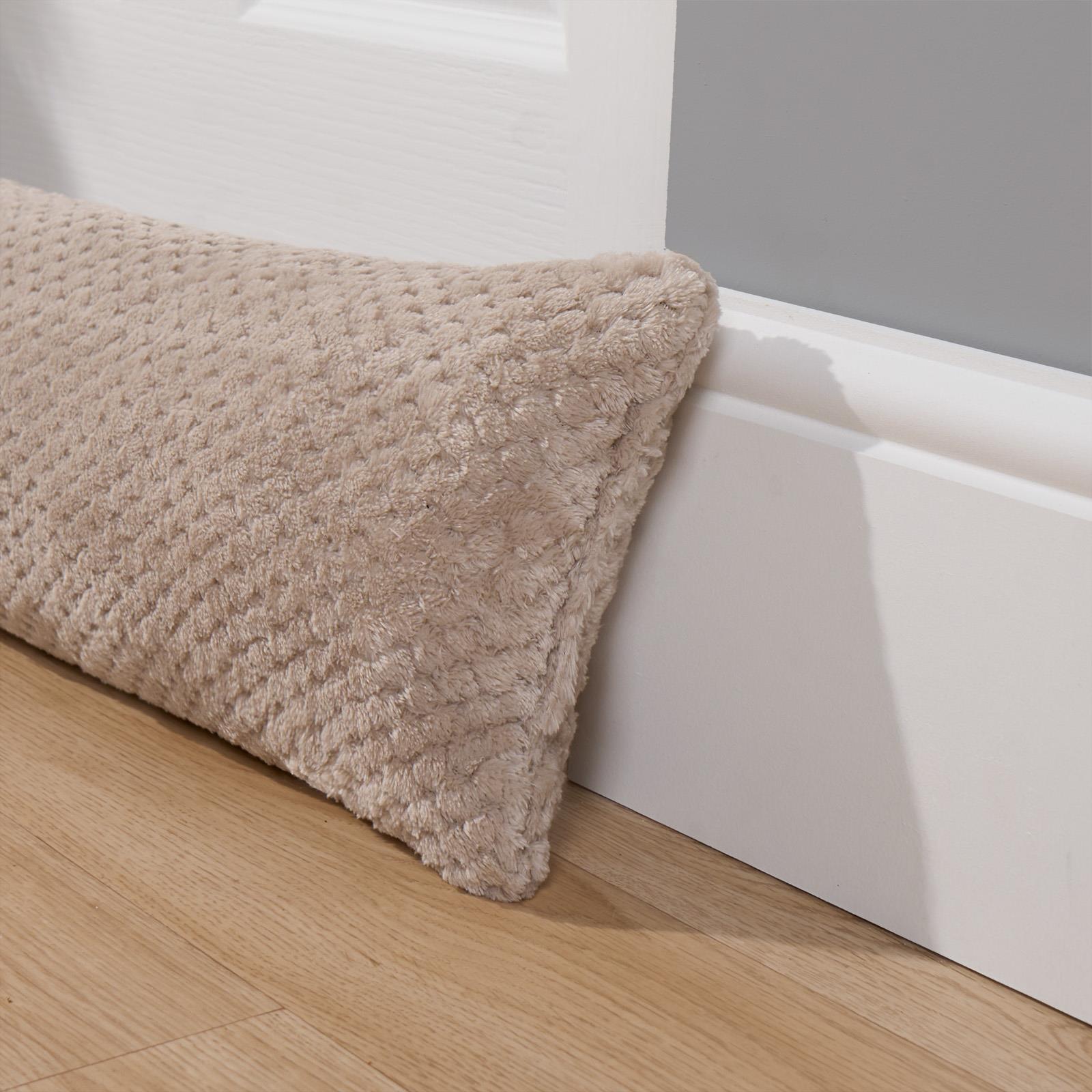 Fabric Door Draught Excluder Weather Seal Waffle Fleece Window Draft Insulation