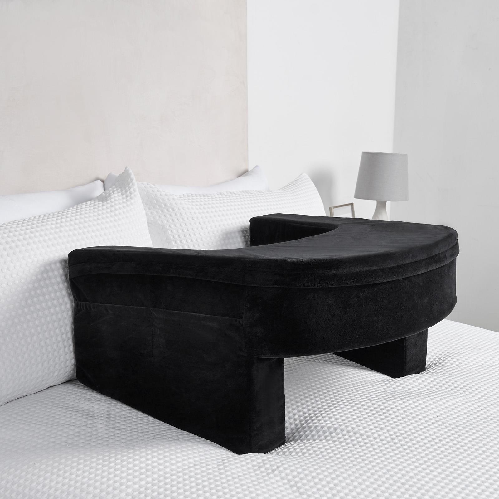 OHS Gaming Lap Pillow Cushion Matte Velvet Filled Laptop Table Tray with Pockets