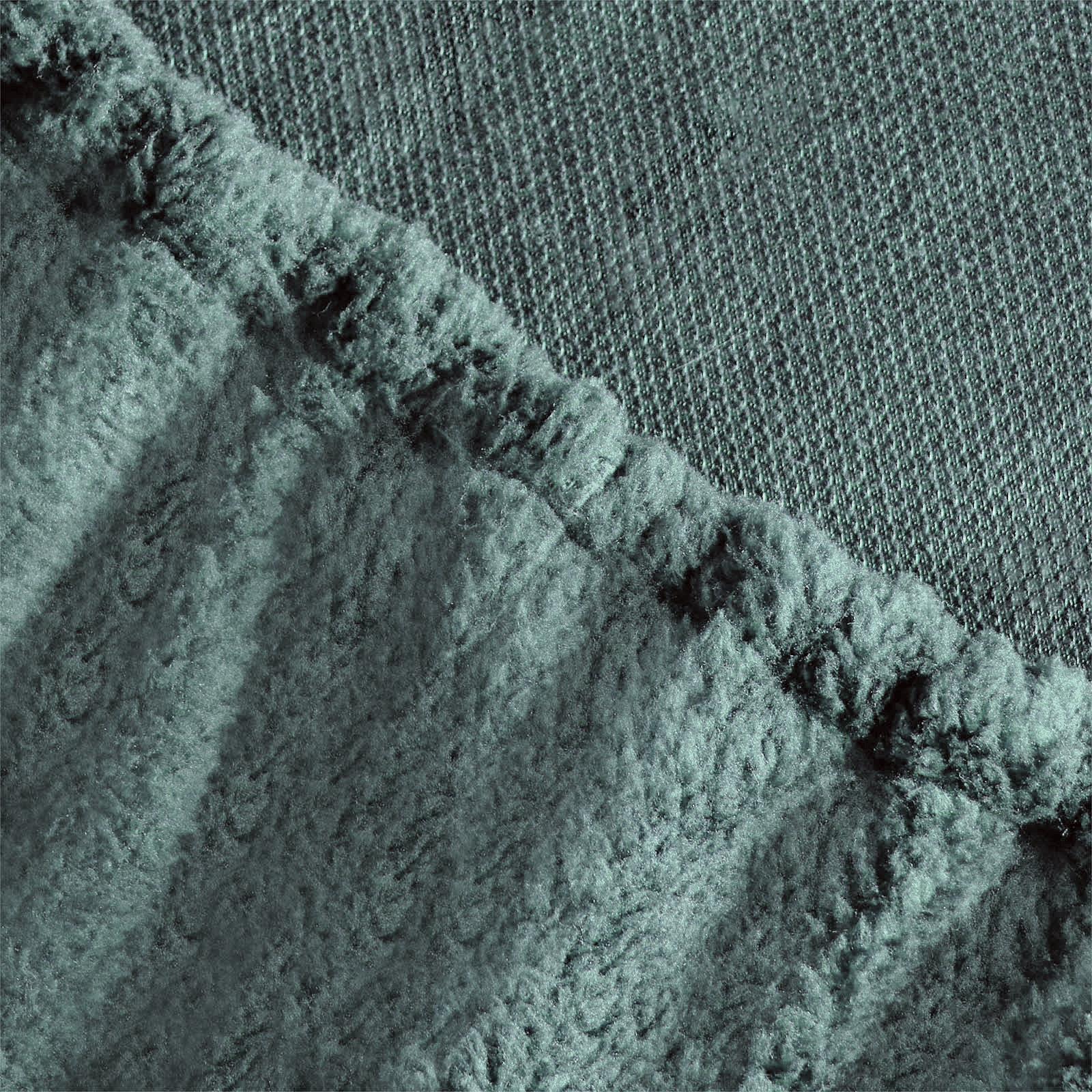 OHS Reversible Teddy Fleece Duvet Cover with Pillowcase Bedding Set Grey