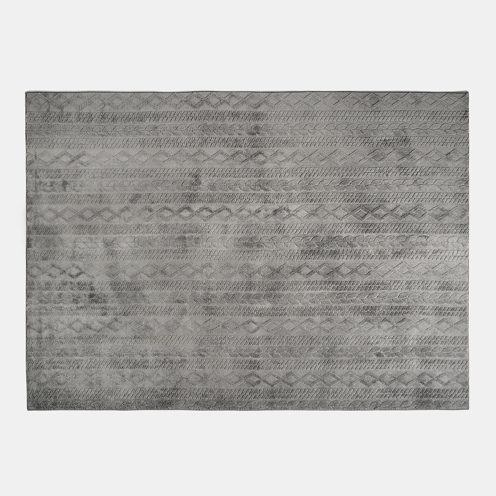 OHS Cable Knit Rug Non Slip Jacquard Floor Carpet Hallway Runner