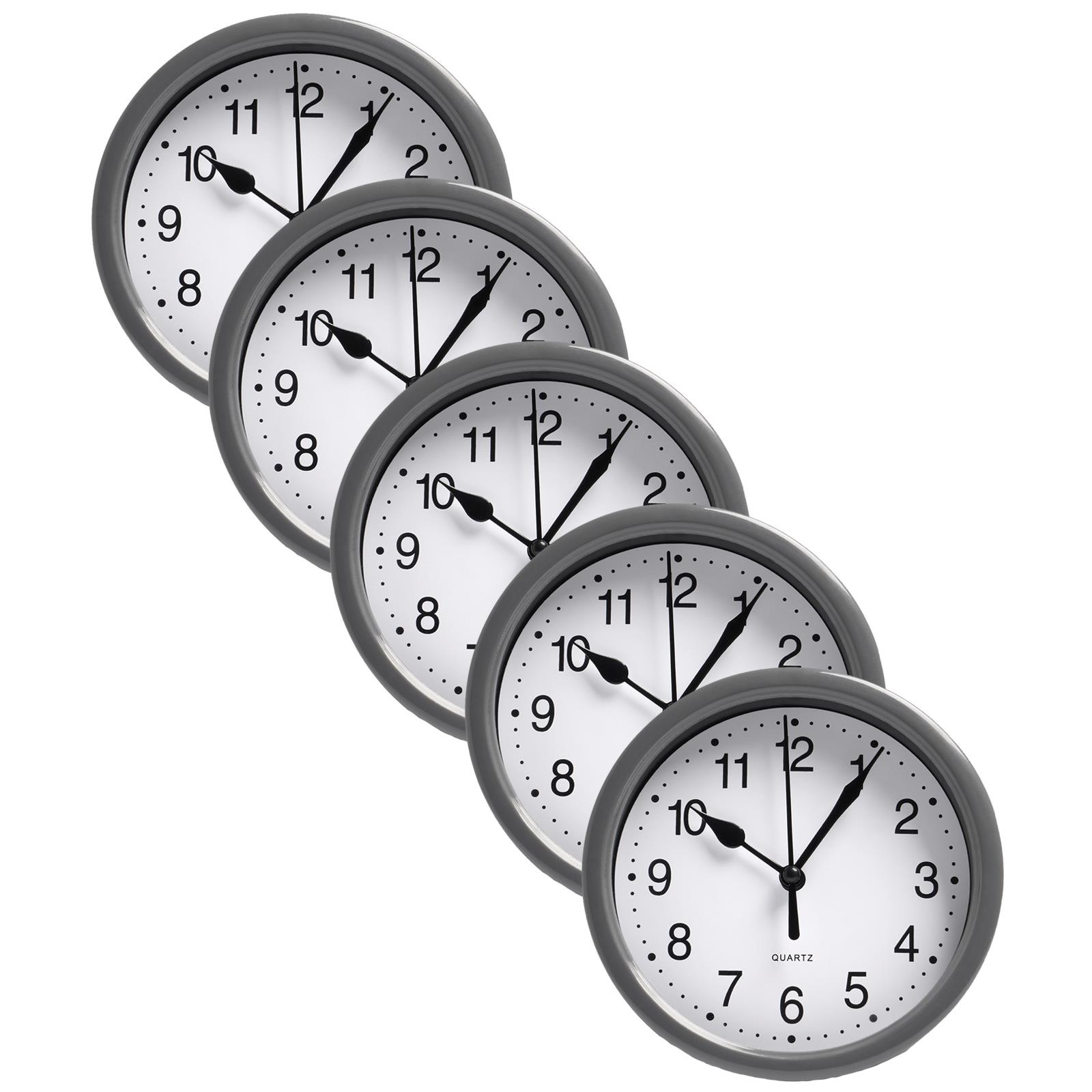 OHS Wall Clock Round Analogue Vintage Home Decor Small Bedroom Kitchen Uni - Picture 46 of 65