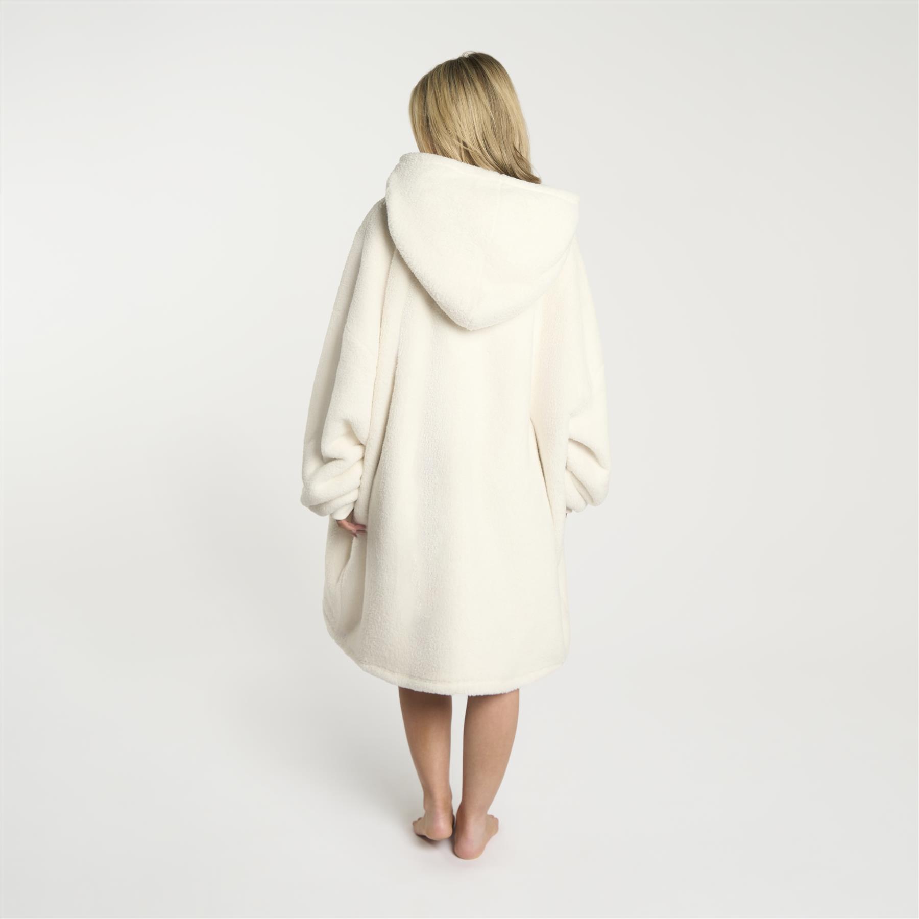 OHS Teddy Fleece Sherpa Lined Hooded Blanket Soft Oversized Adults Throw