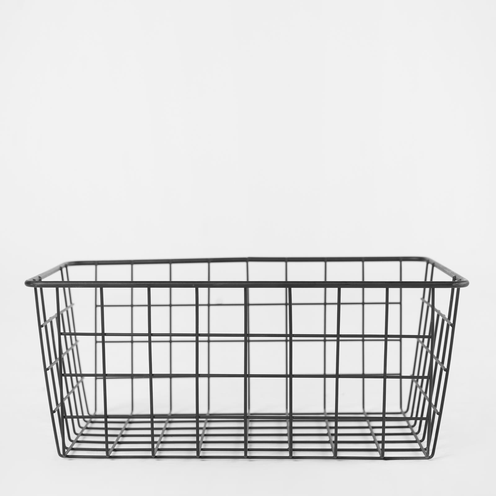 Wire Storage Basket Organiser Tidy Clothing Towel Holder Space Saving Solution