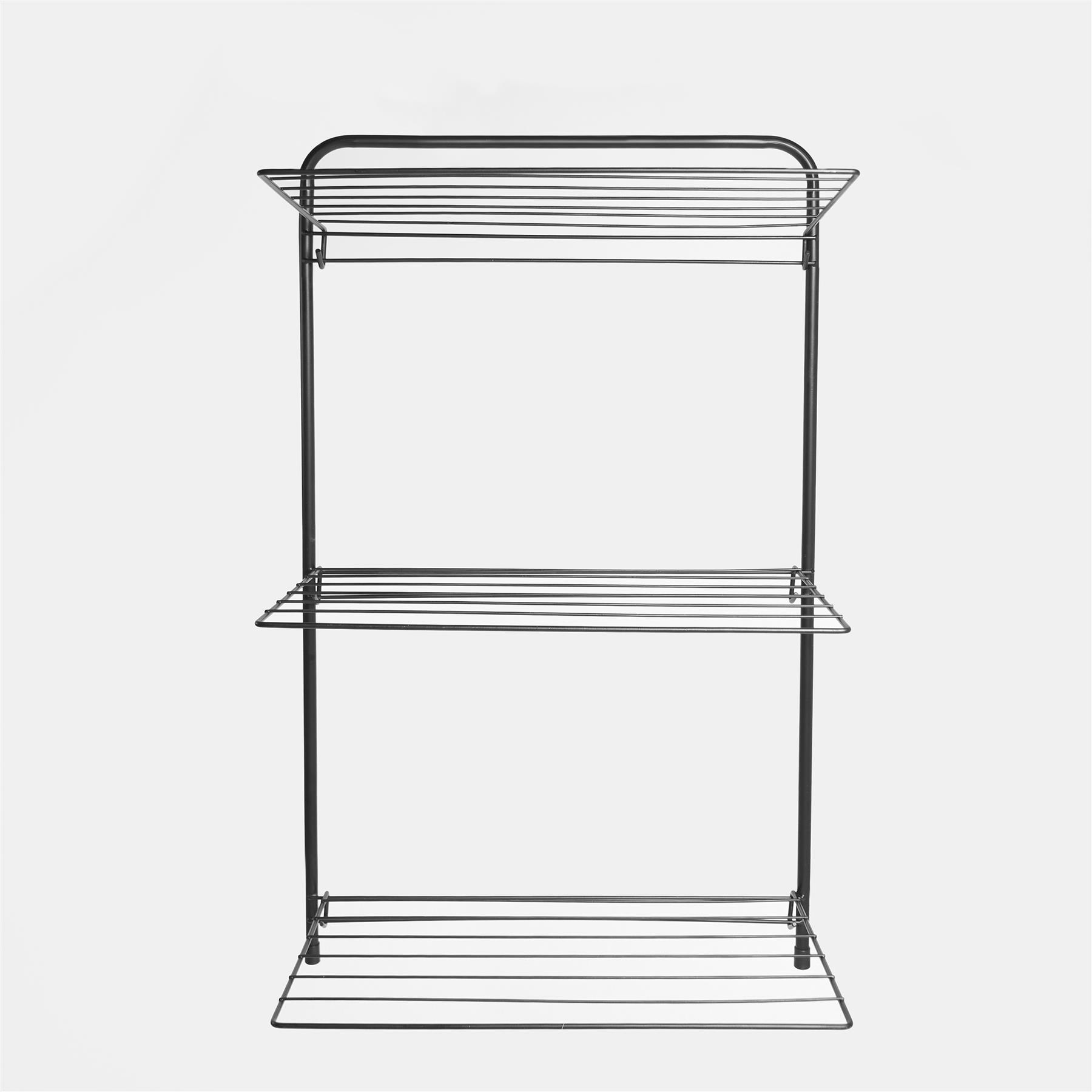 Over The Door Tiered Foldable Drying Rack Towel Storage Organiser Rail Hanger