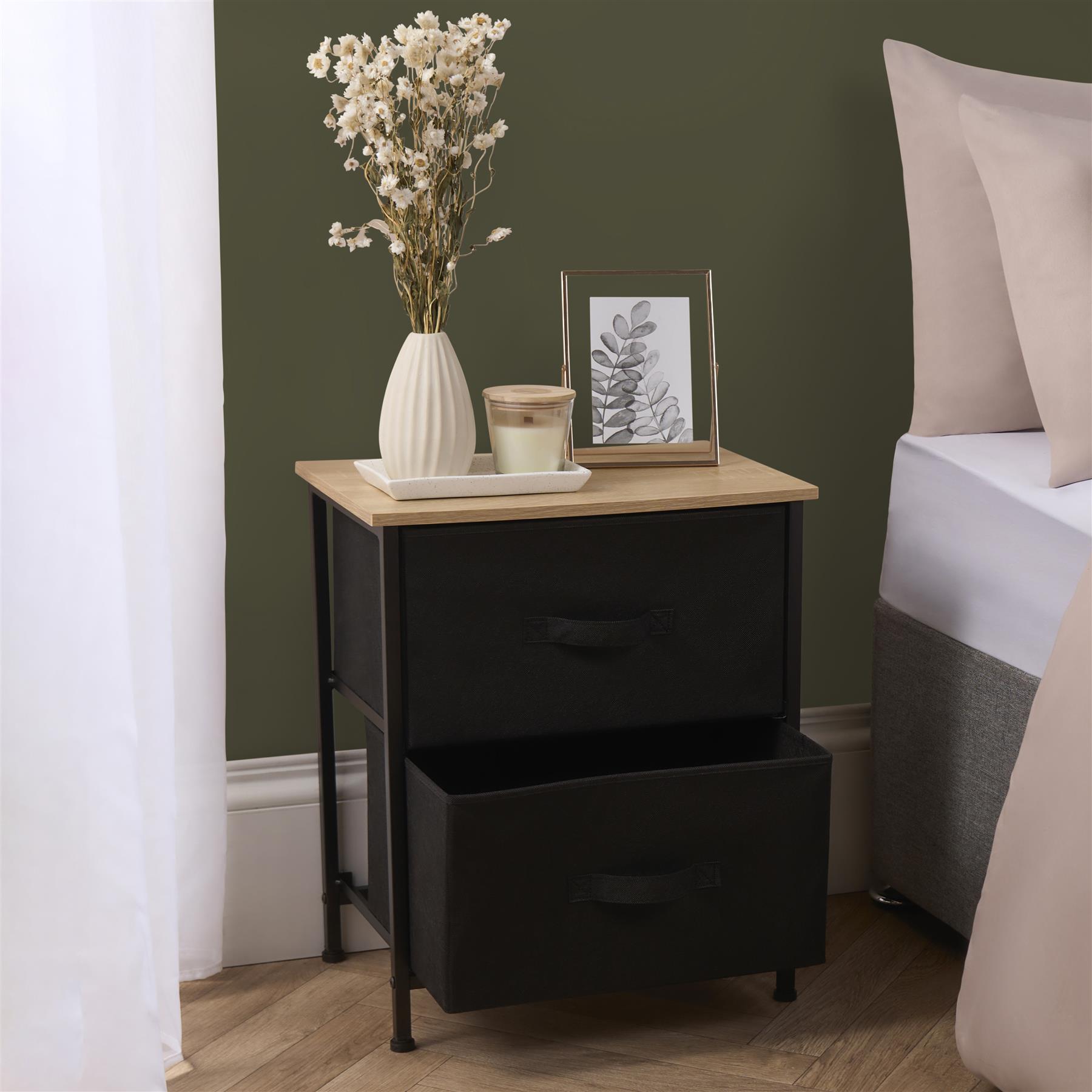 Fabric Cabinet Bedside 2/3/4 Drawers Storage Unit Clothes Shoes Home Organiser - Picture 13 of 94