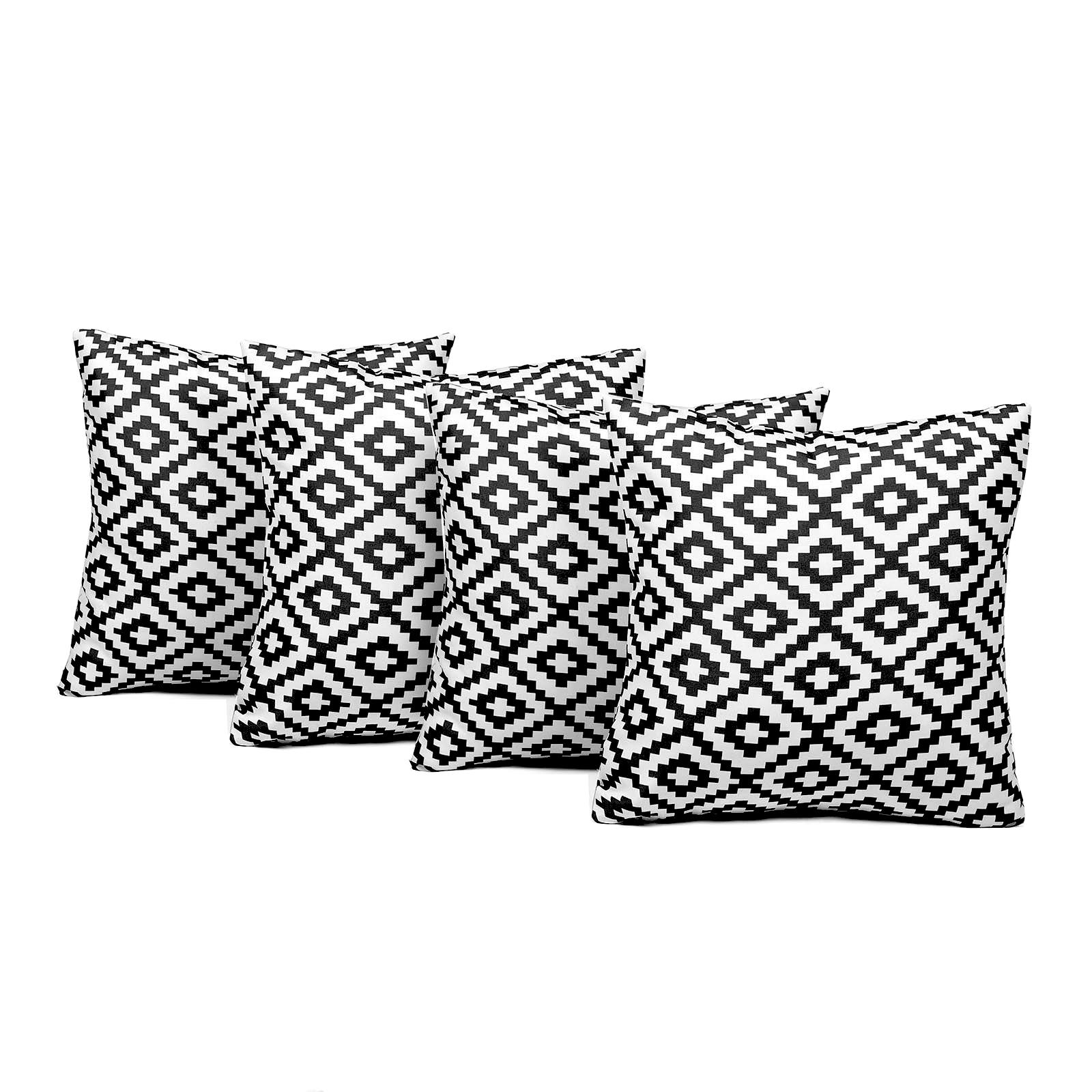 OHS Print Outdoor Cushion Covers Garden Water Resistant Filled Inserts Seat Set