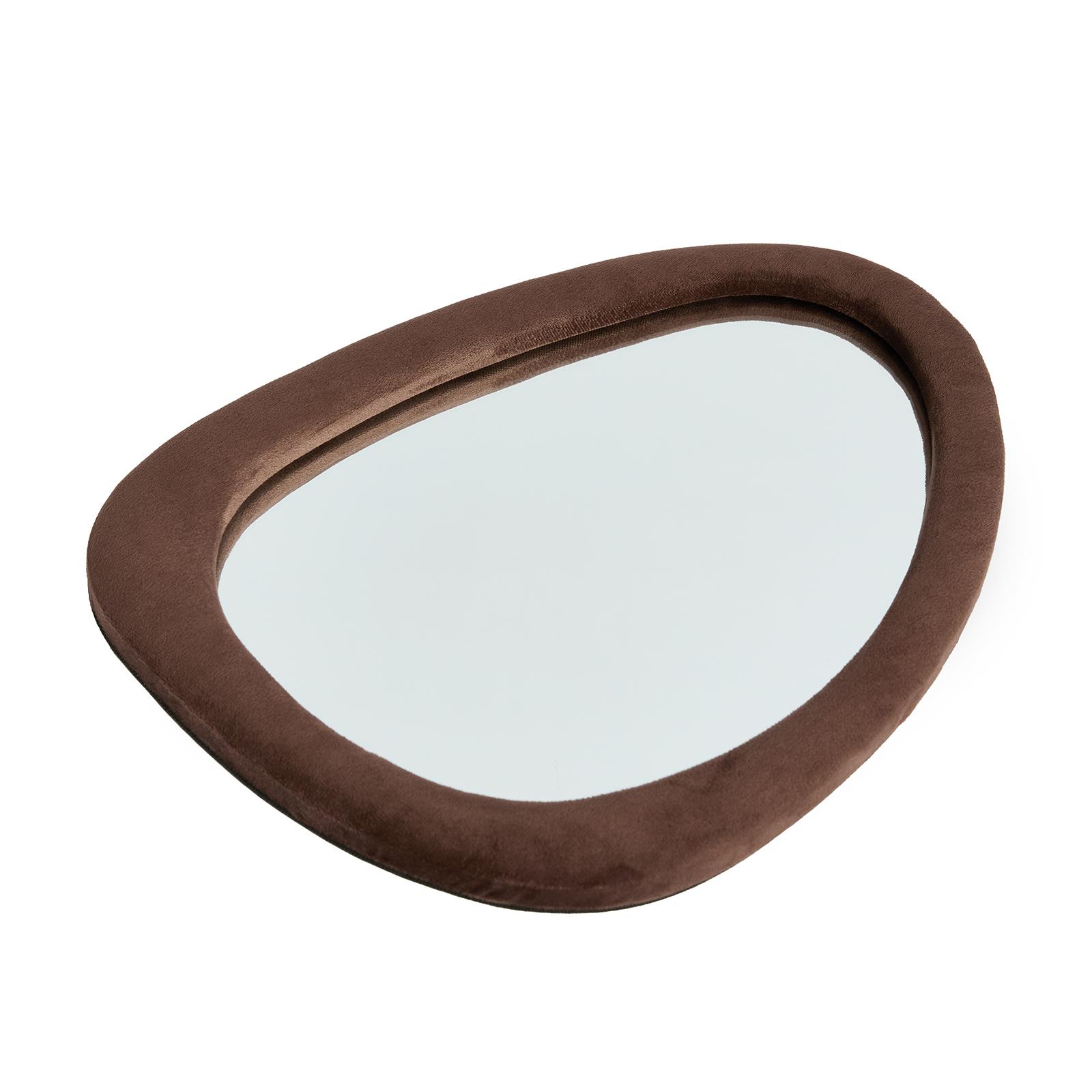 OHS Wall Mirror Matte Velvet Irregular Home Decor Vanity Living Room Bedroom
