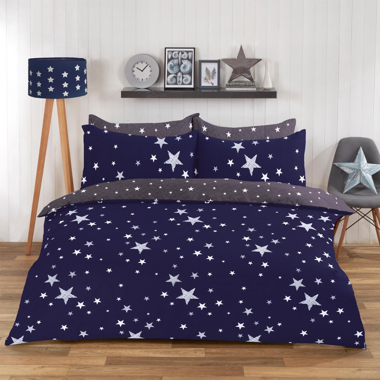Dreamscene Stars Galaxy Duvet Cover with Pillowcase Reversible Bedding
