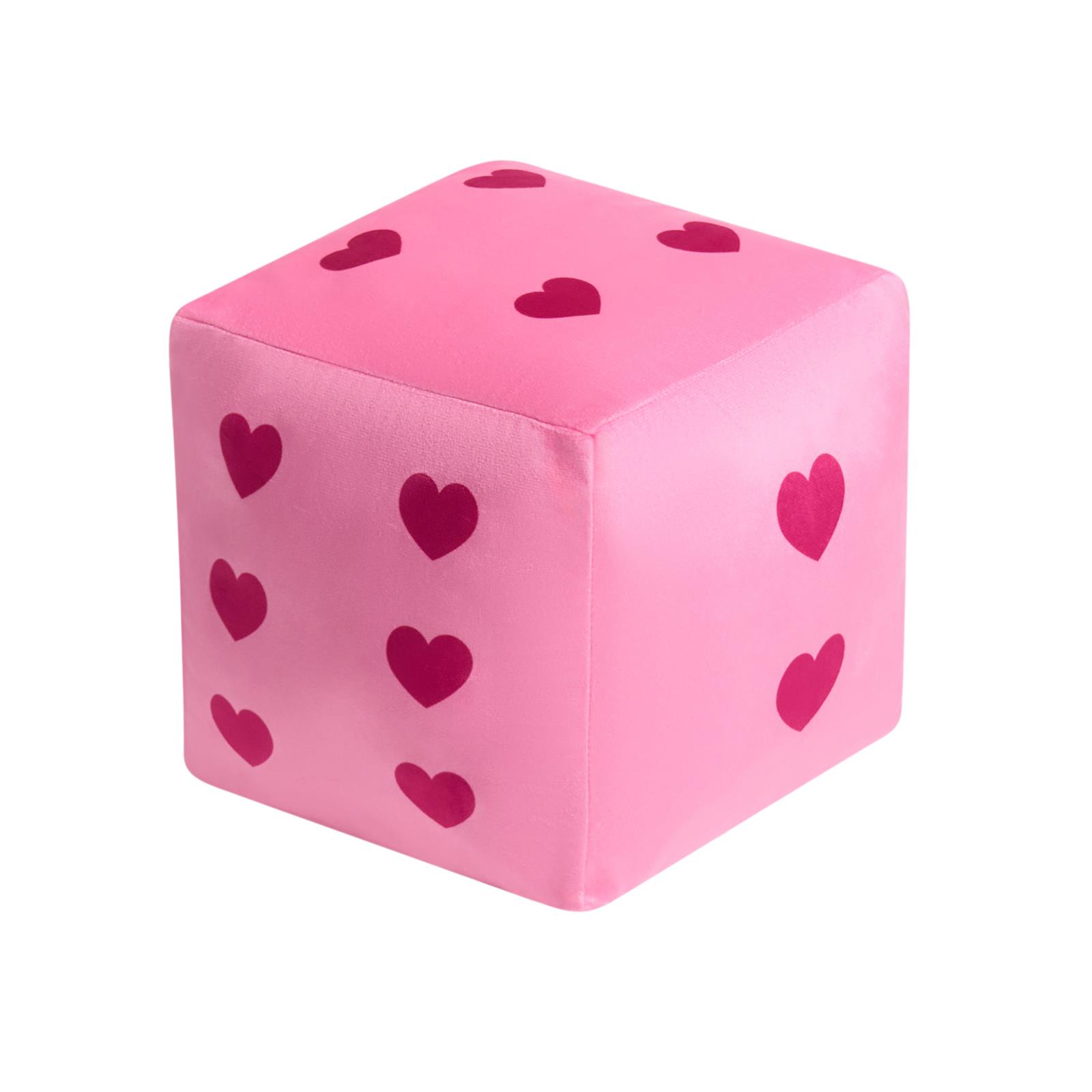 OHS Dice Cushion Hearts Decorative Filled Scatter Throw Pillow Home Decor