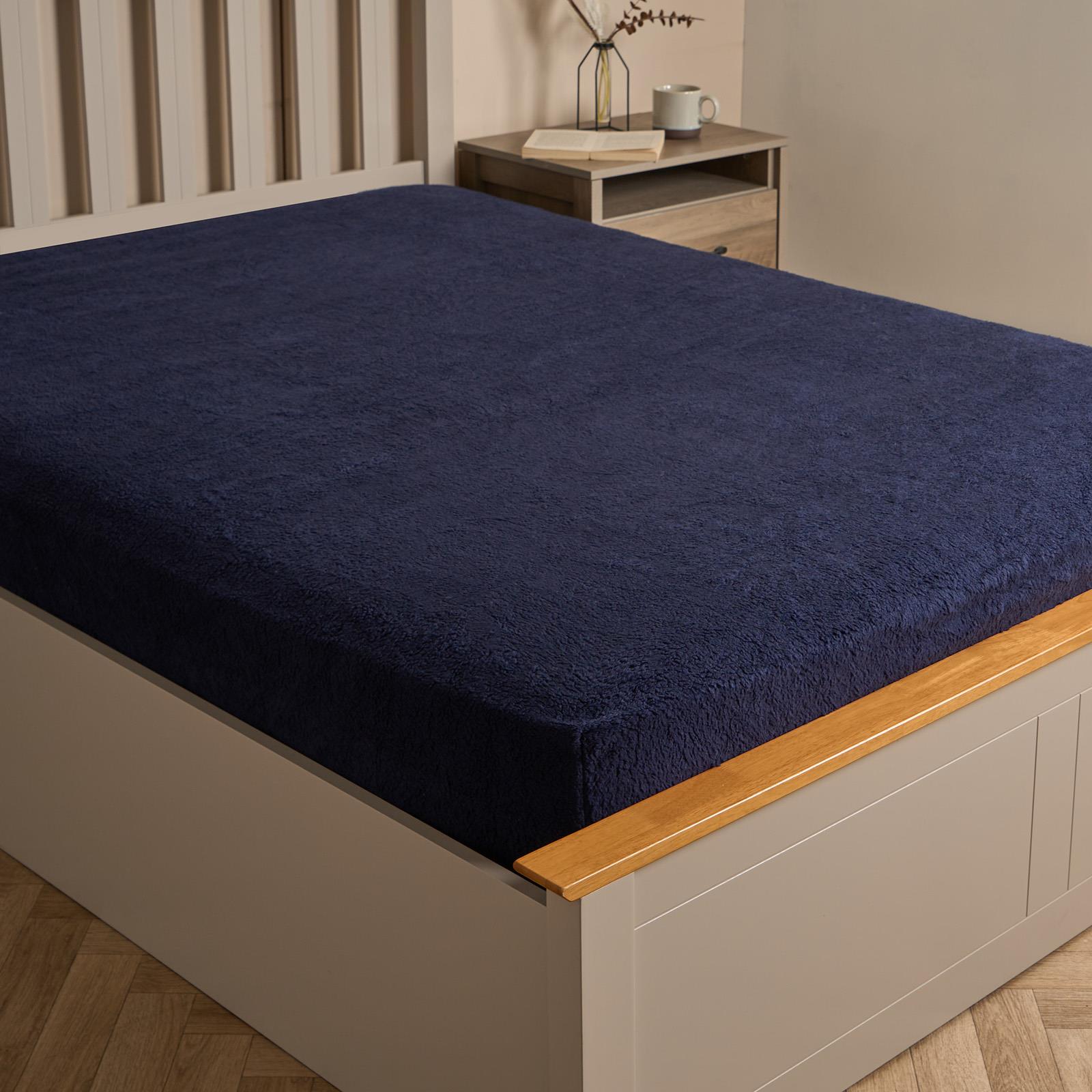 Brentfords Teddy Fleece Fitted Sheet Thermal Warm Single Double King Bedding NEW - Picture 18 of 37
