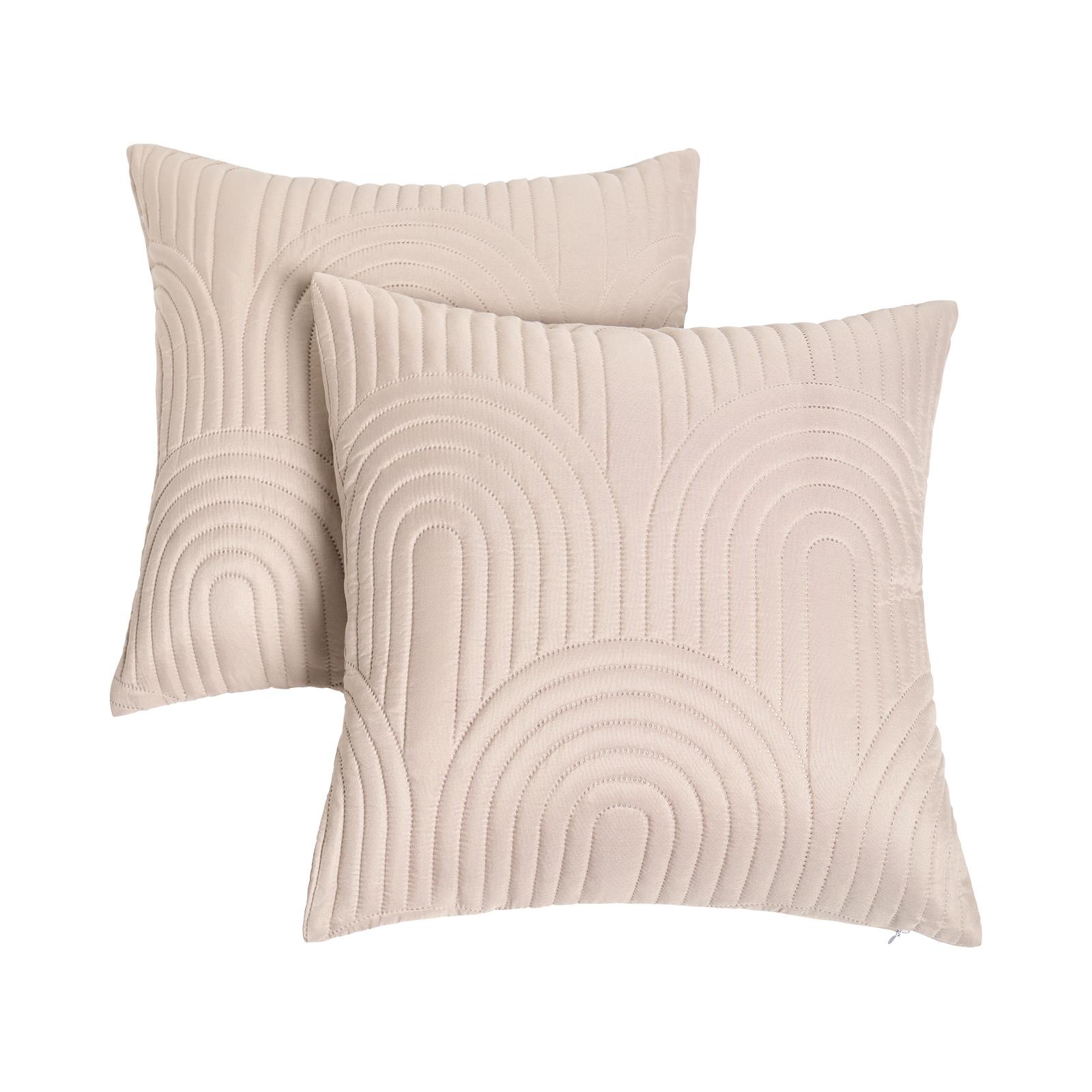 OHS Arches Quilted Cushion Covers Pinsonic Square Pillowcases Filled