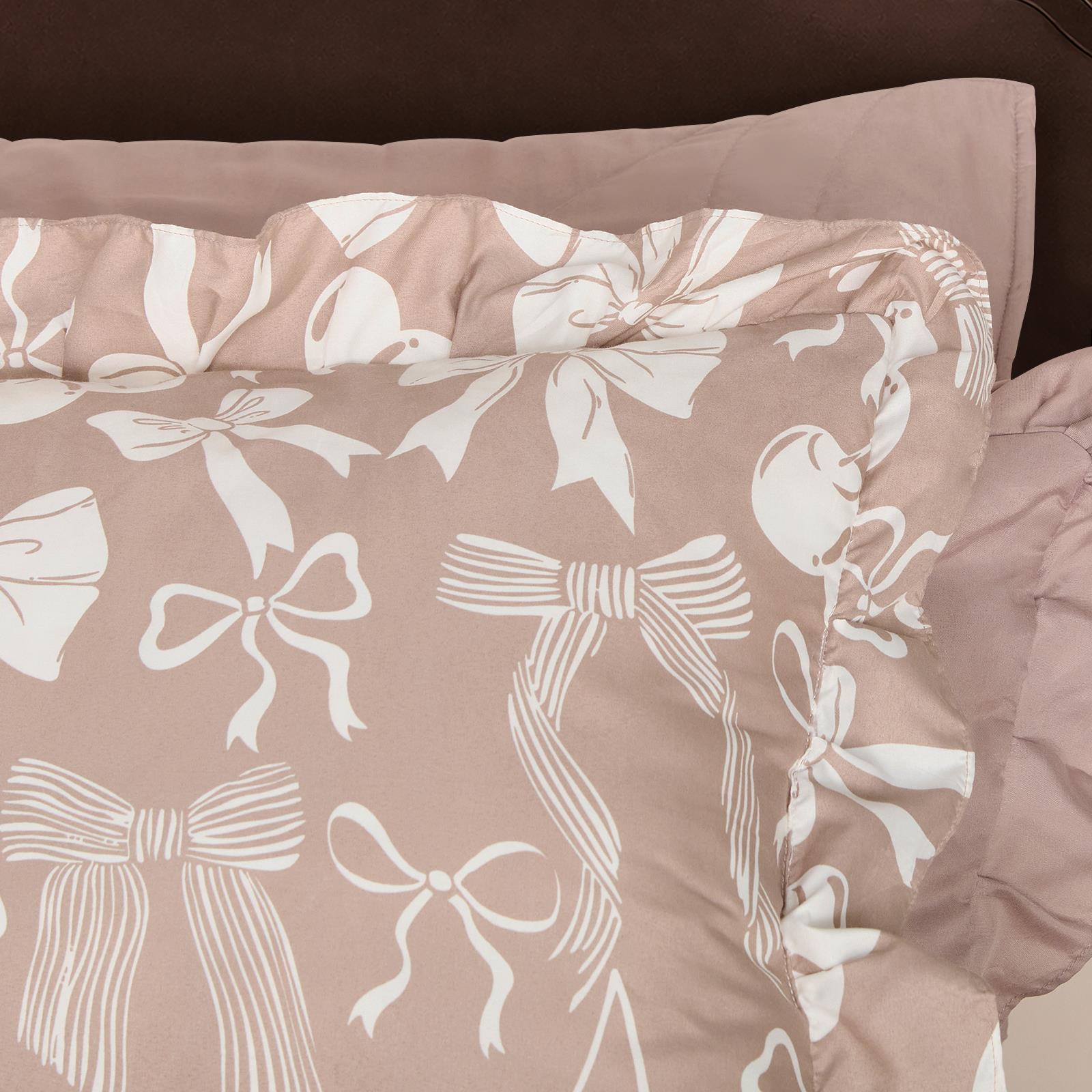 OHS Bows Frill Bolster Pillow Soft Maternity Back Support Filled Cushion