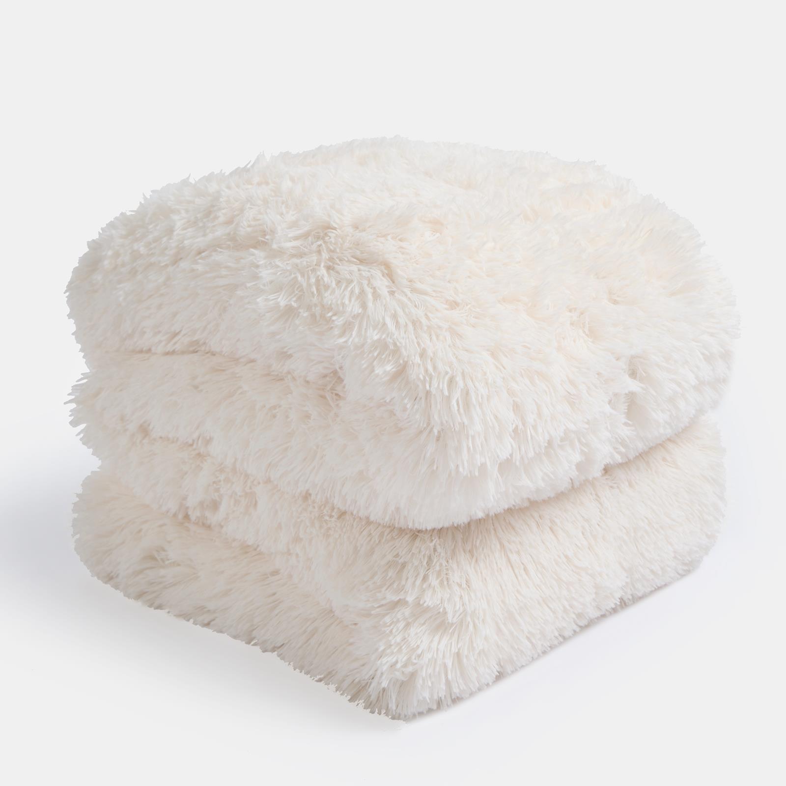 OHS Fluffy Fleece Weighted Blanket Sensory Adult Sleep Anxiety Soft Throw