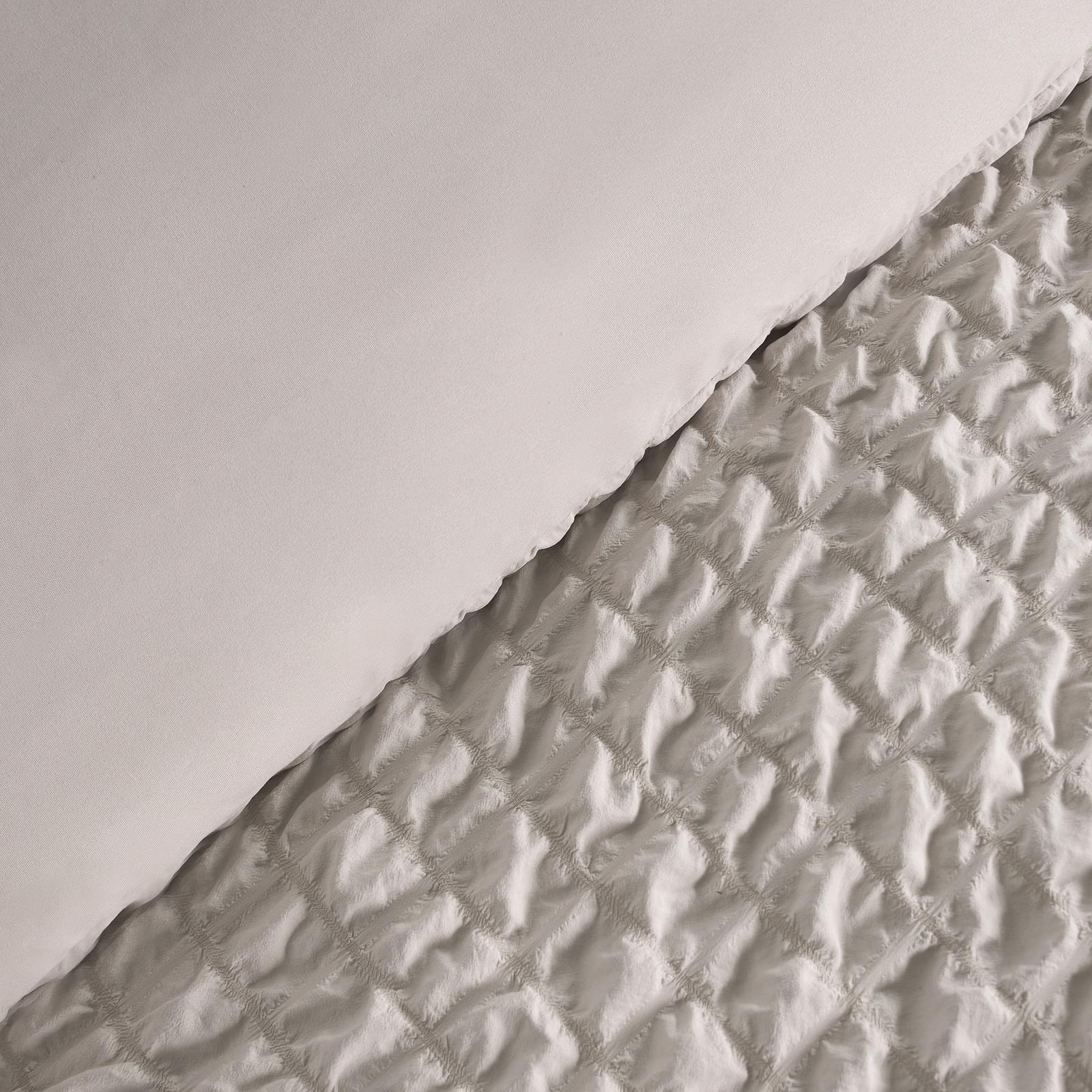 Luxury Seersucker Duvet Cover Set Geo Pillowcase Quilt Bedding Double King Size - Picture 18 of 36