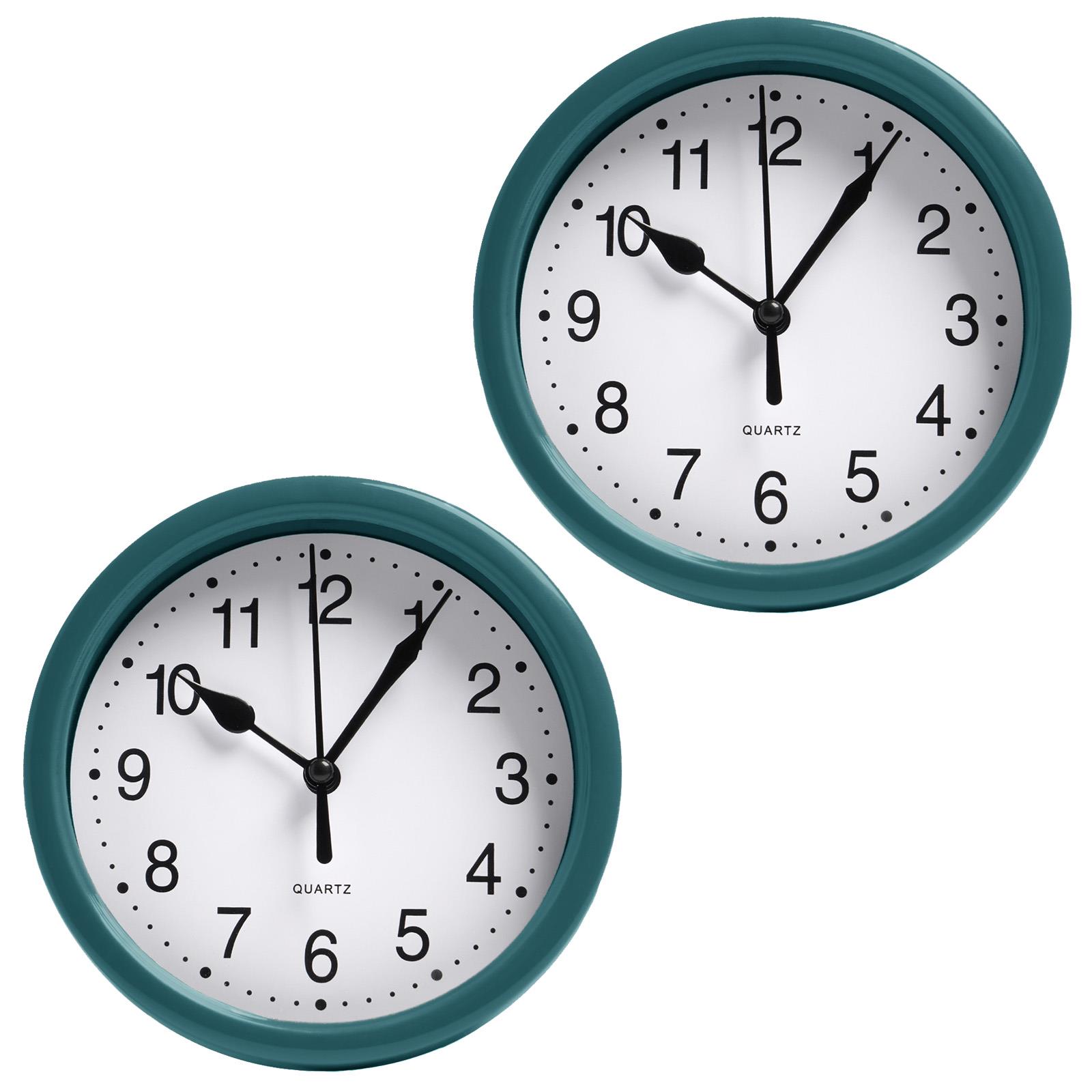 OHS Wall Clock Round Analogue Vintage Home Decor Small Bedroom Kitchen Uni - Picture 10 of 65