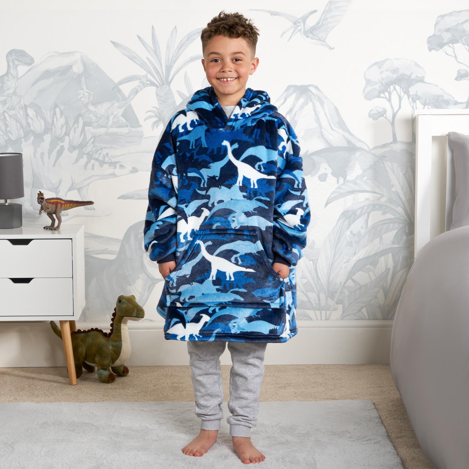 Kids Hoodie Blanket Oversized Sherpa Fleece Jumper Sweatshirt Soft Warm Throw - Picture 74 of 169